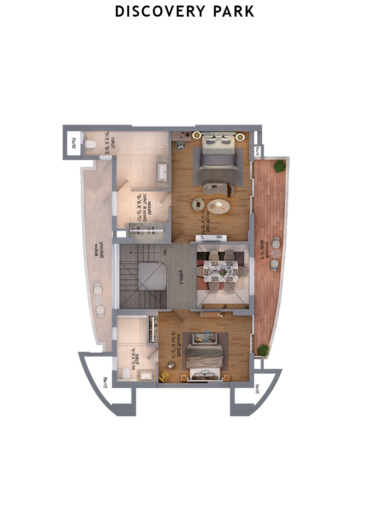 Discovery Park Tower M Unit 3 (Duplex ) Floor Plan