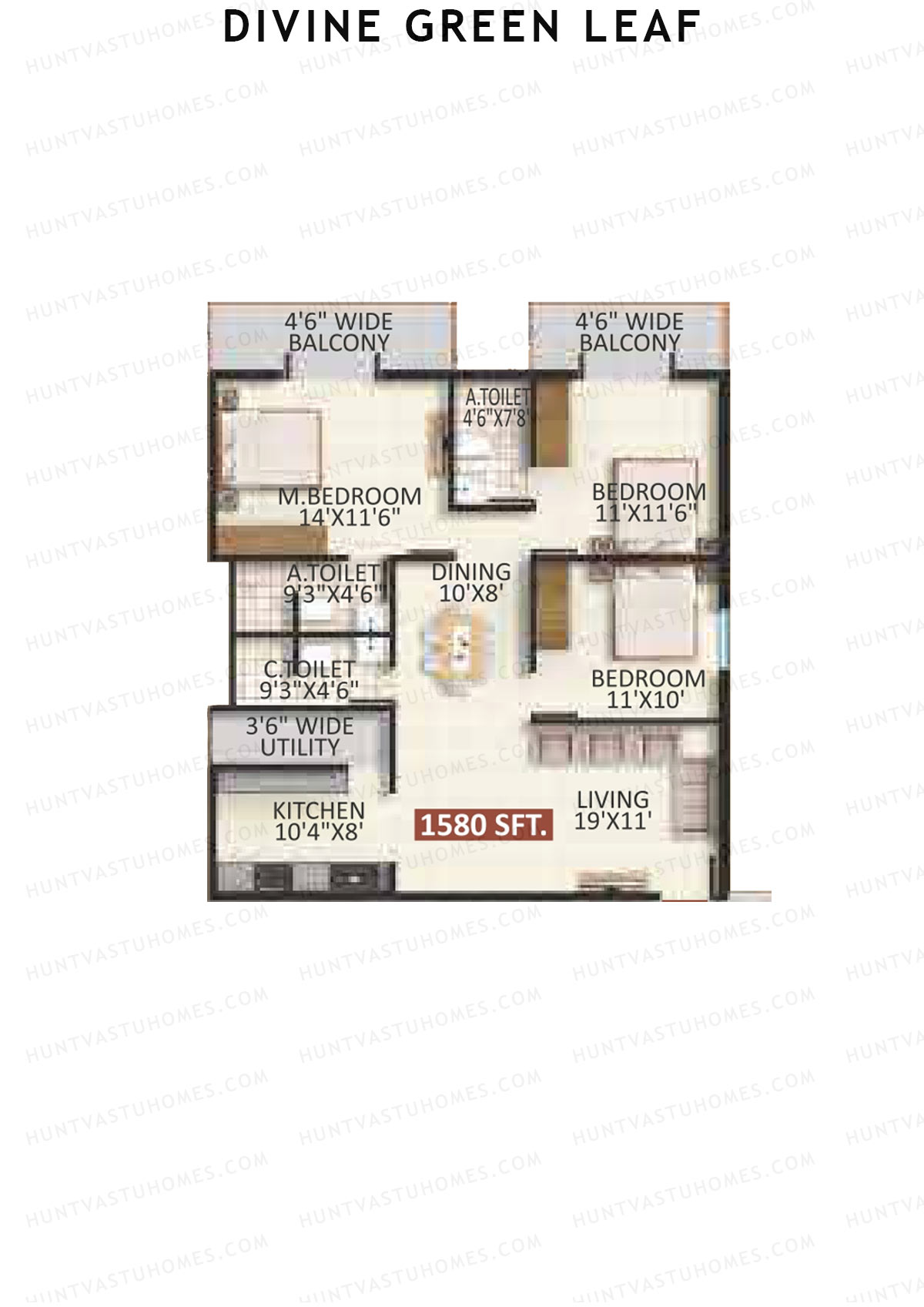 Divine Green Leaf Block A Unit 32 Floor Plan
