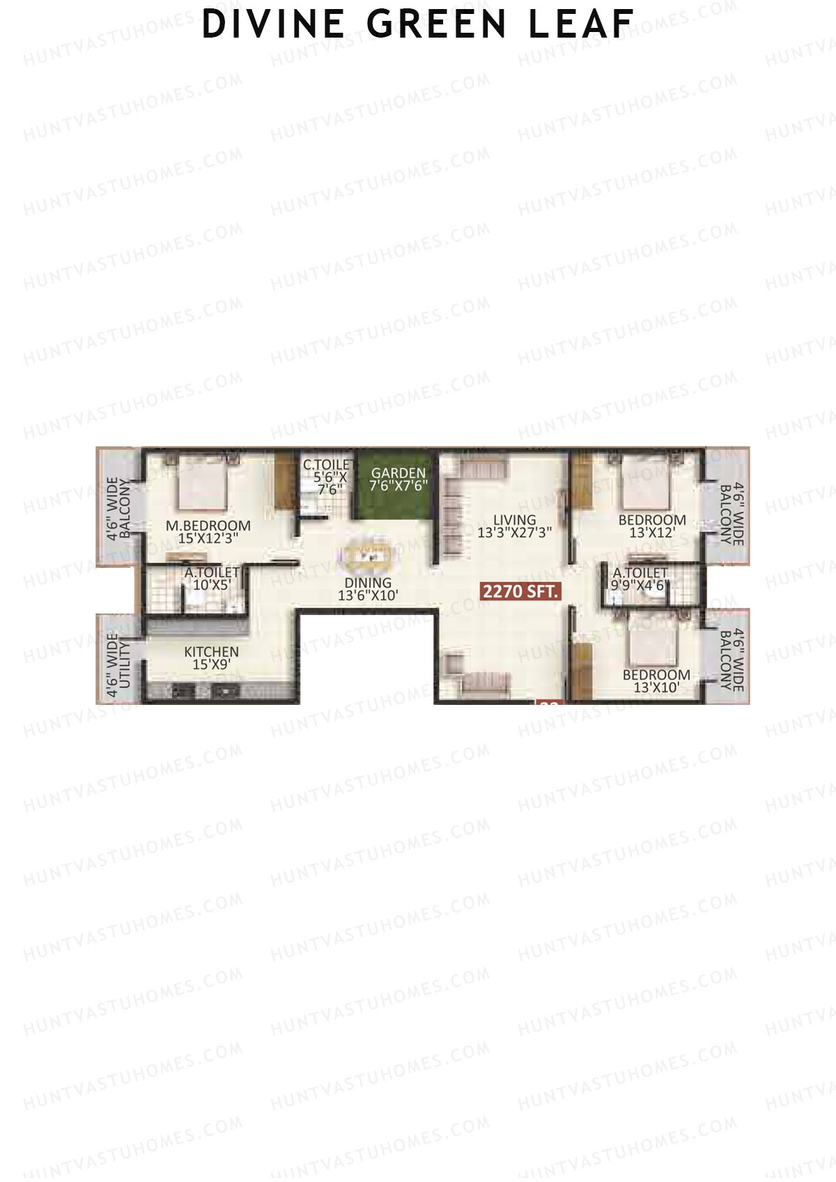 Divine Green Leaf Block A Unit 33 Floor Plan