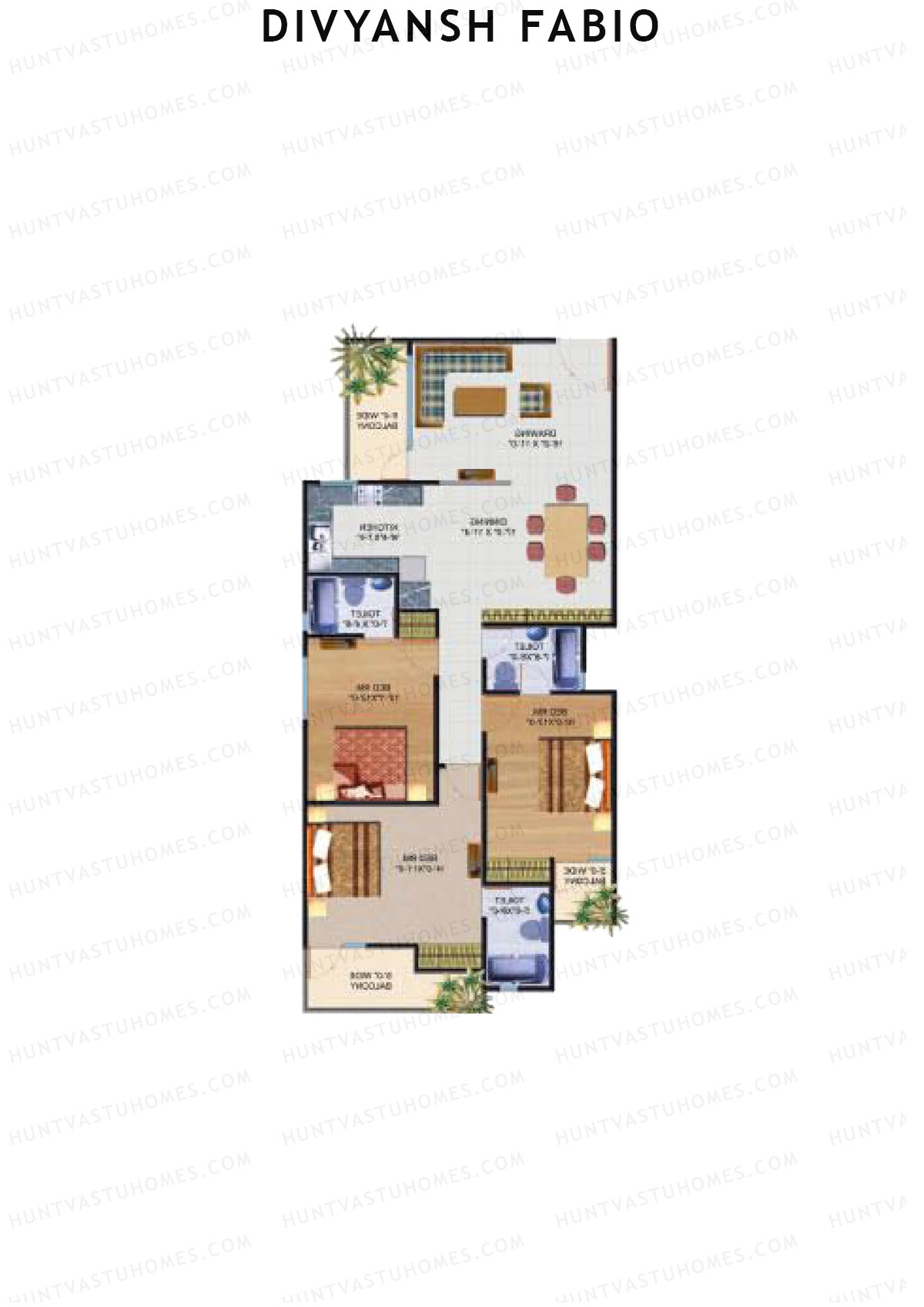 Divyansh Fabio Tower 1 Unit 1 Floor Plan