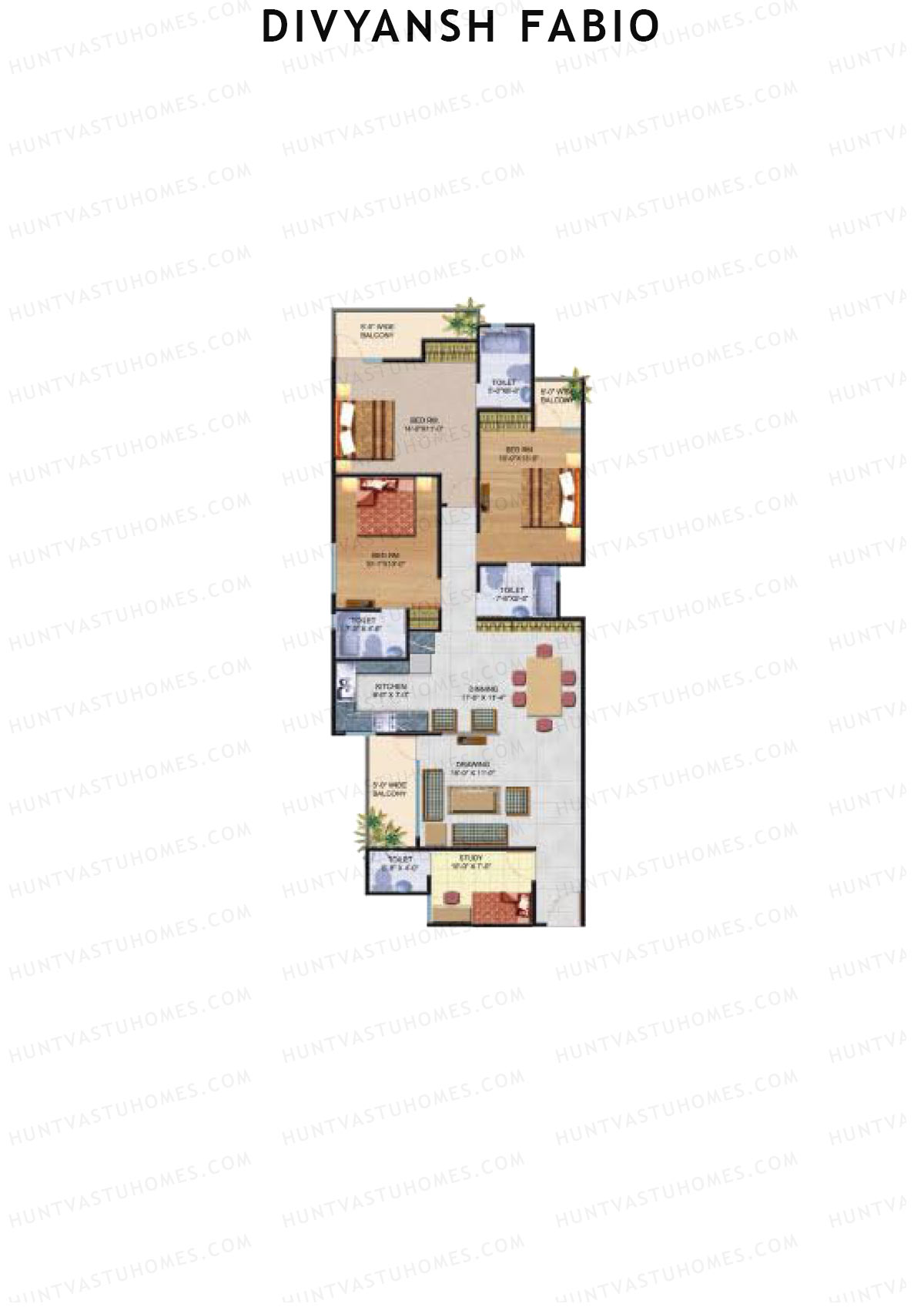 Divyansh Fabio Tower 1 Unit 2 Floor Plan