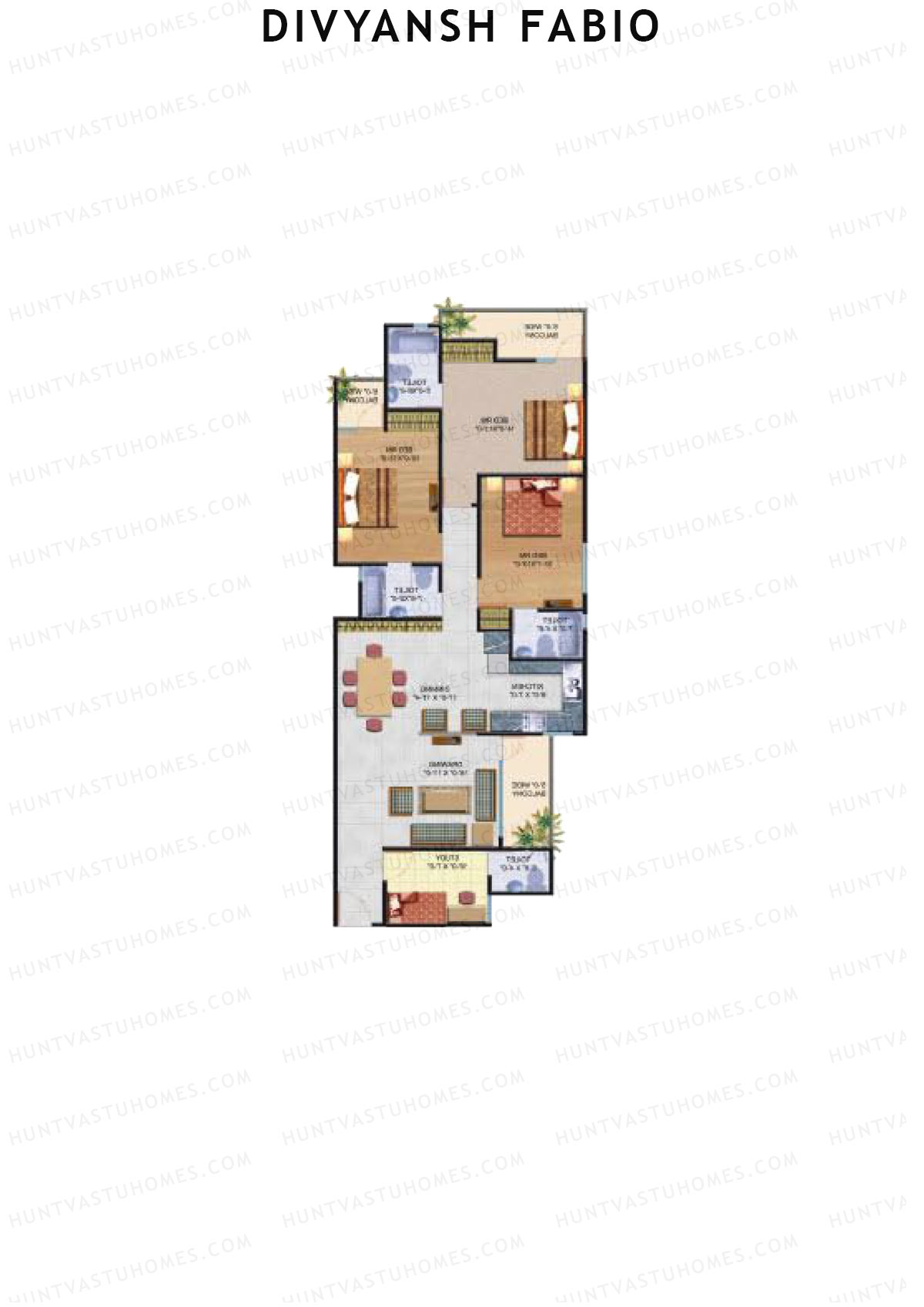 Divyansh Fabio Tower 1 Unit 3 Floor Plan