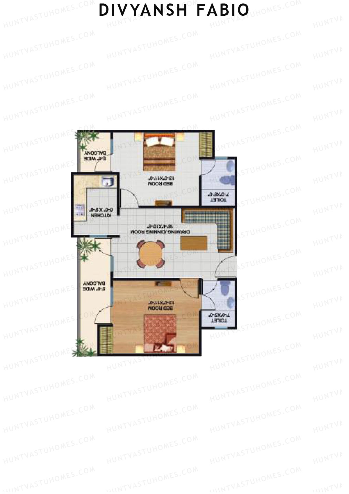 Divyansh Fabio Tower 2 Unit 6 Floor Plan