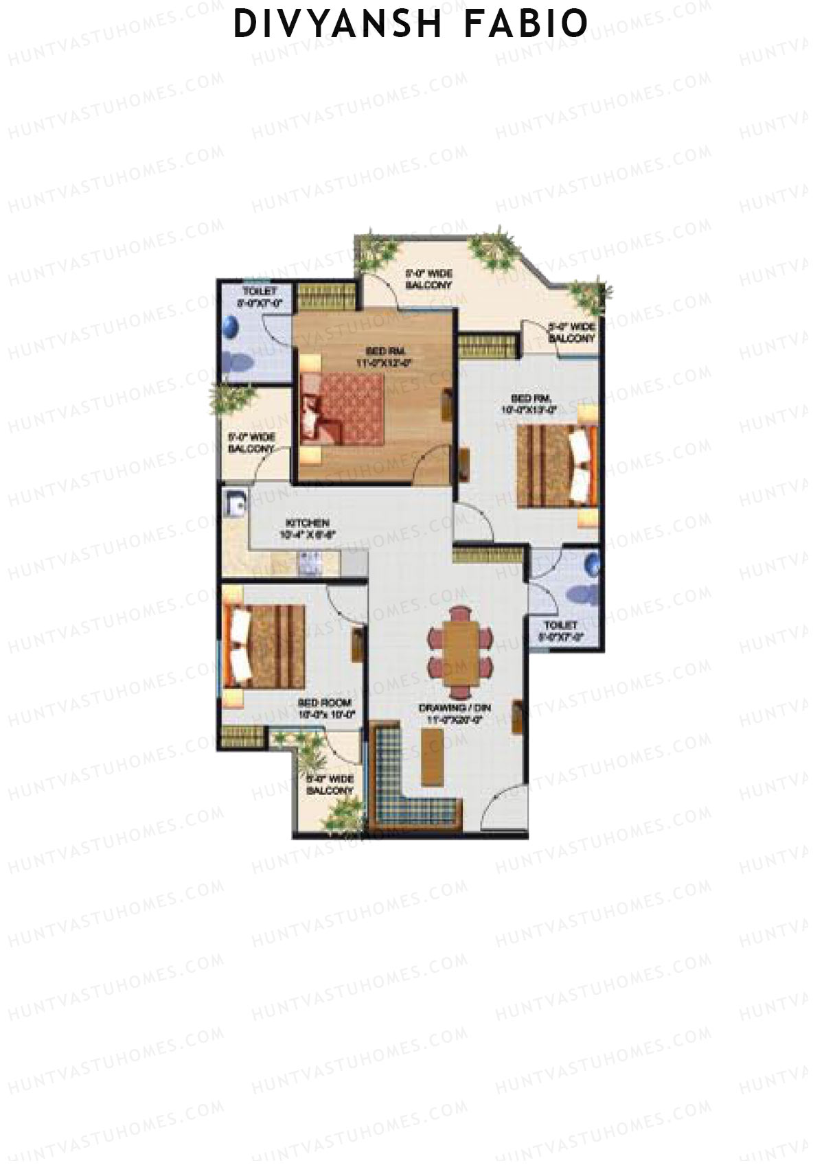 Divyansh Fabio Tower 2 Unit 8 Floor Plan