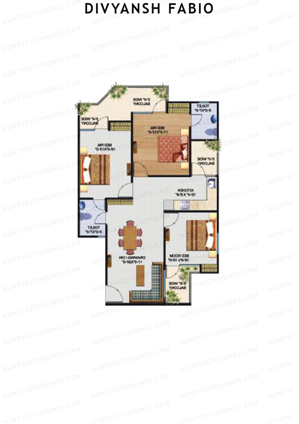 Divyansh Fabio Tower 2 Unit 9 Floor Plan