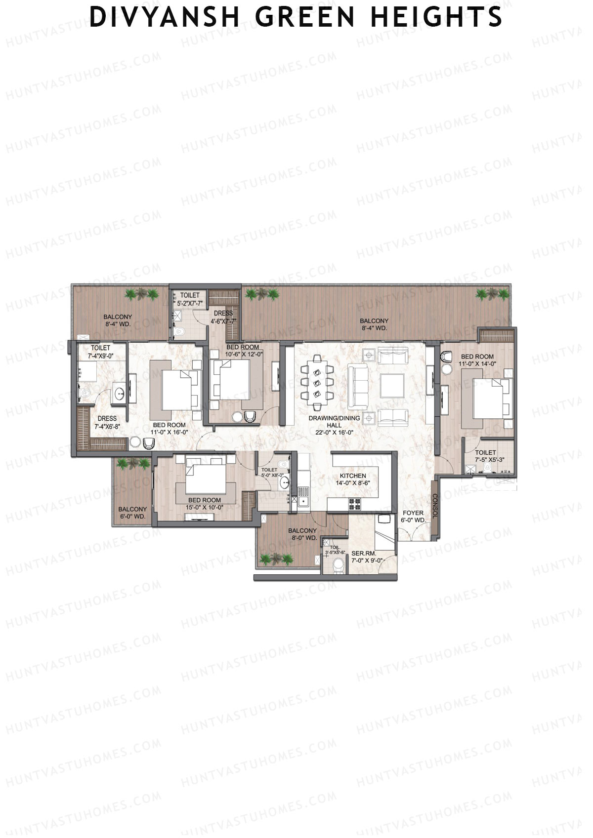 Divyansh Green Heights Maple Unit 13 Floor Plan