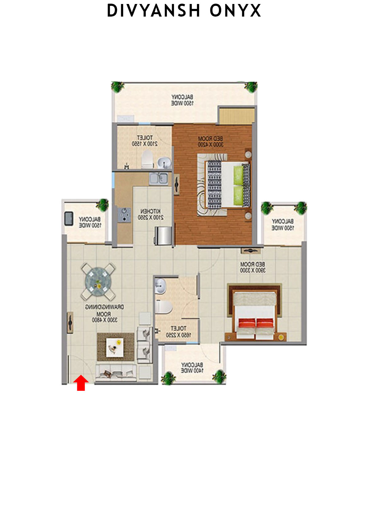 Divyansh Onyx Tower D4 Unit 8 Floor Plan