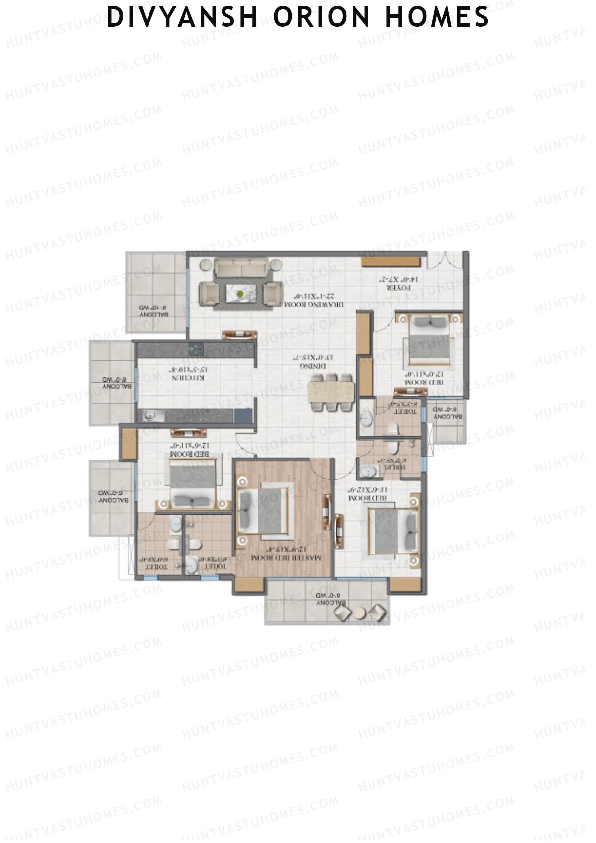 Divyansh Orion Homes Wing A Unit 10 Floor Plan