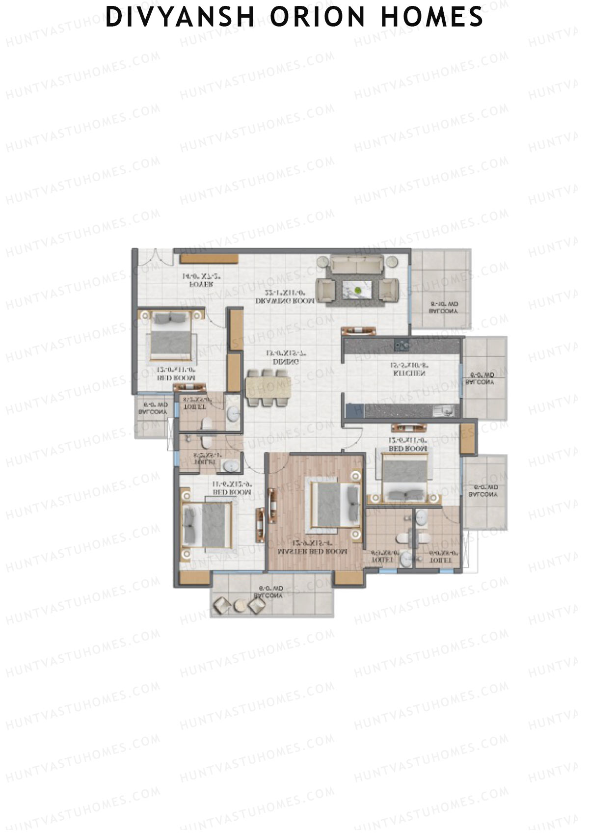 Divyansh Orion Homes Wing A Unit 9 Floor Plan