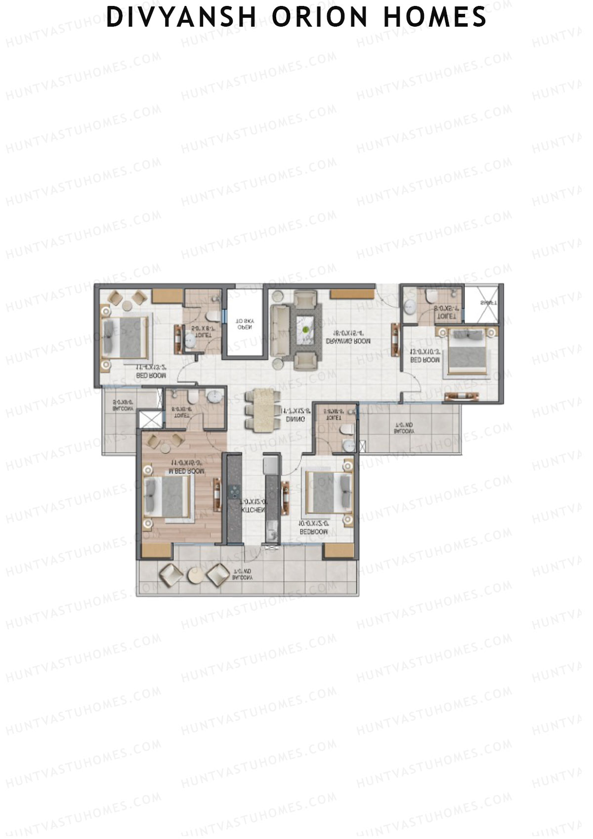 Divyansh Orion Homes Wing C Unit 13 Floor Plan