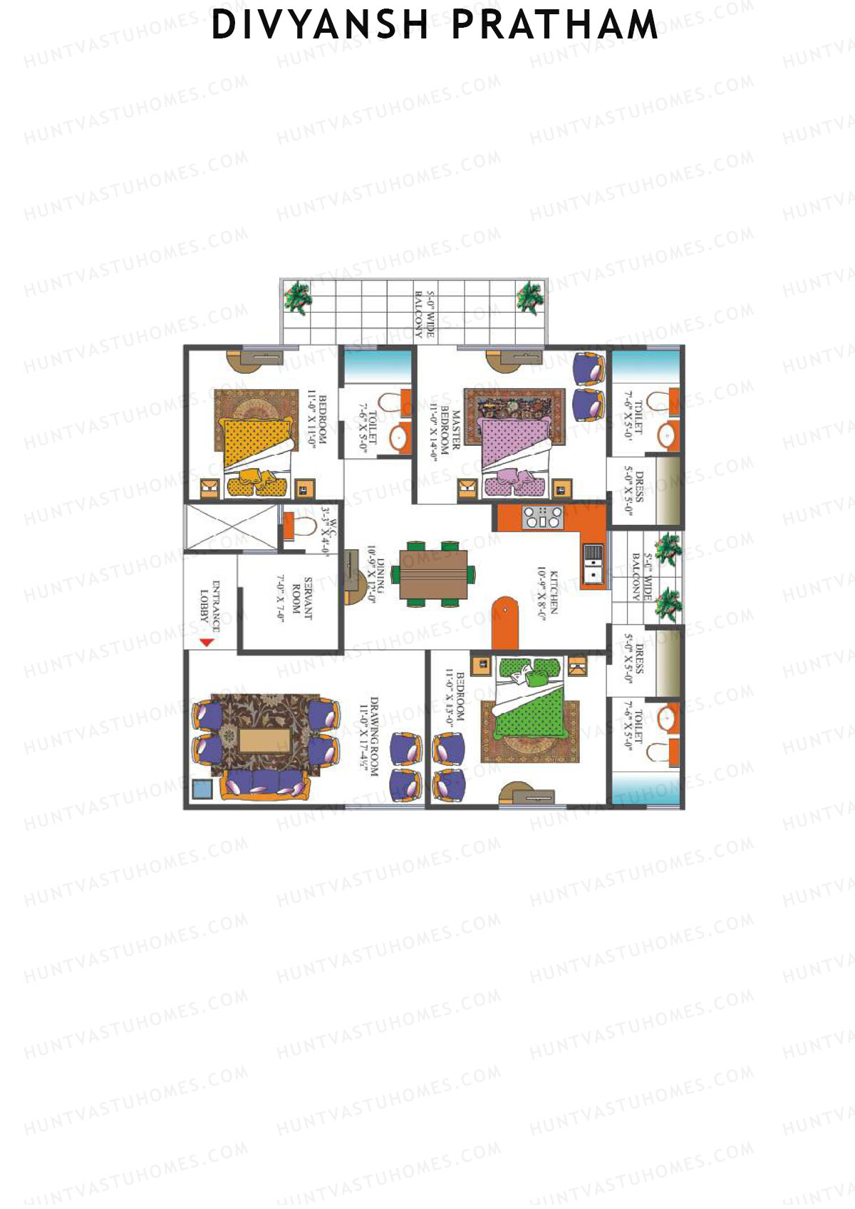 Divyansh Pratham Tower A Unit 11 Floor Plan