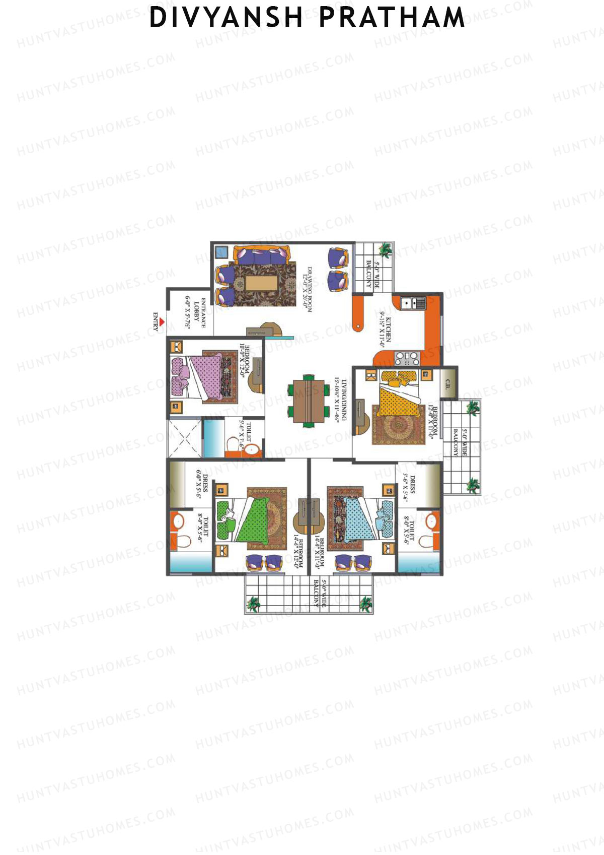 Divyansh Pratham Tower A Unit 1 Floor Plan