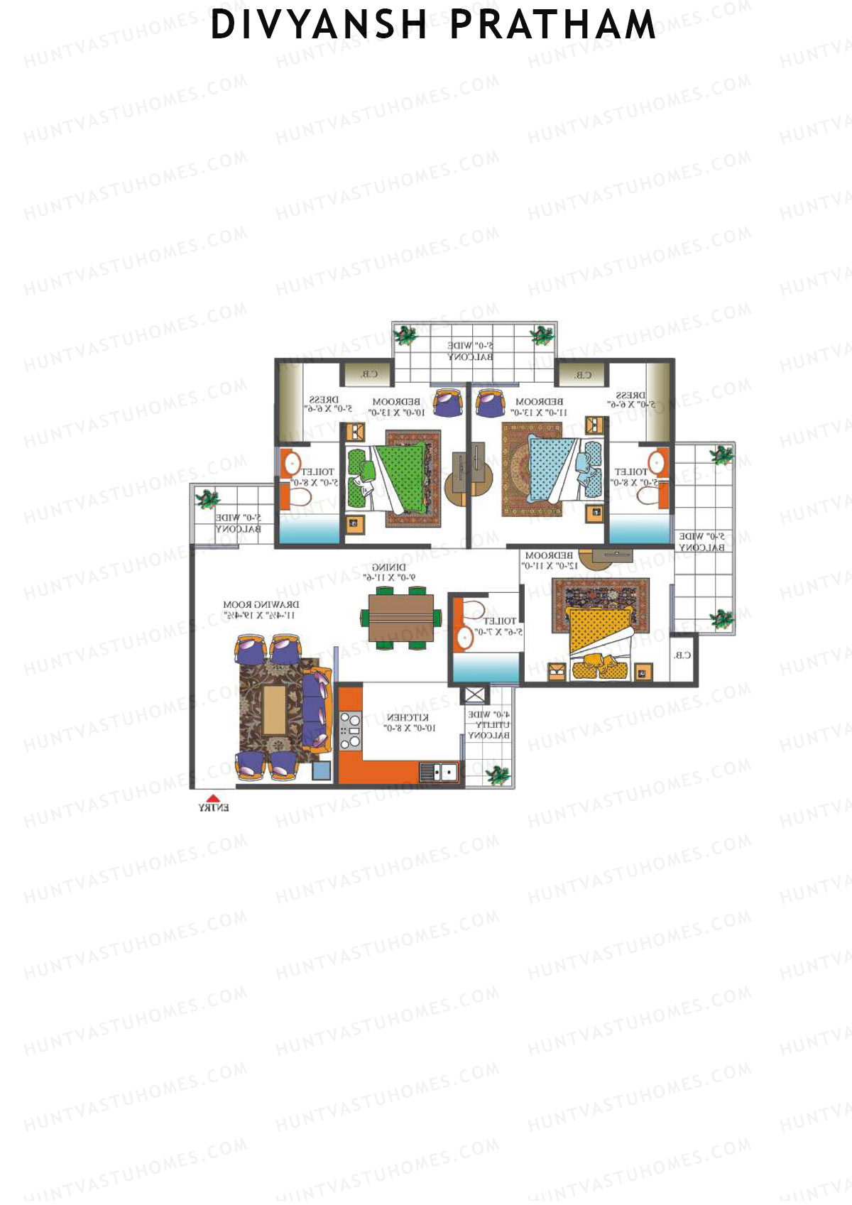 Divyansh Pratham Tower A Unit 2 Floor Plan