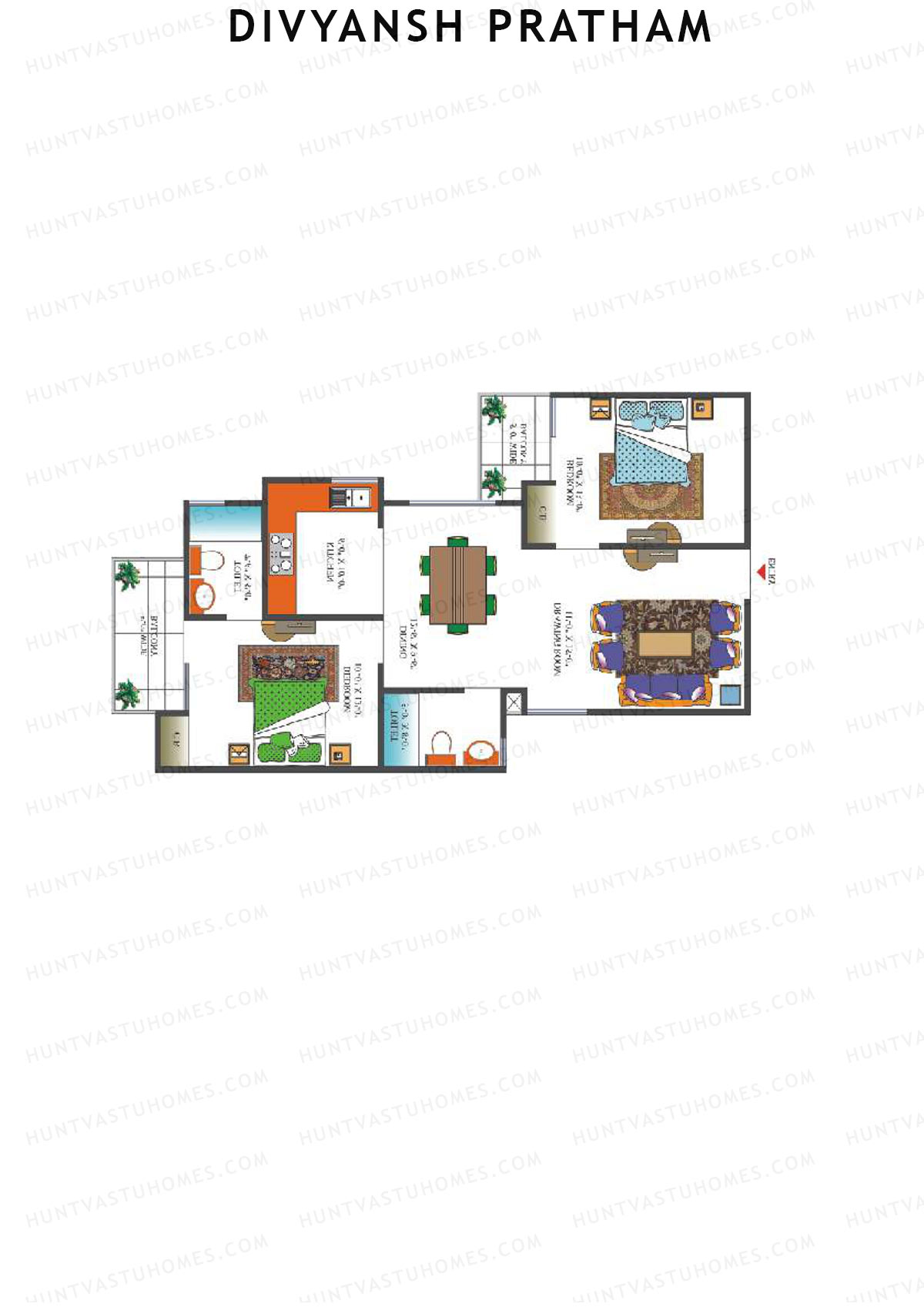 Divyansh Pratham Tower A Unit 5 Floor Plan