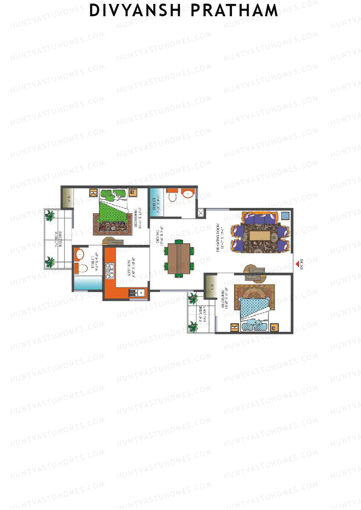 Divyansh Pratham Tower A Unit 6 Floor Plan