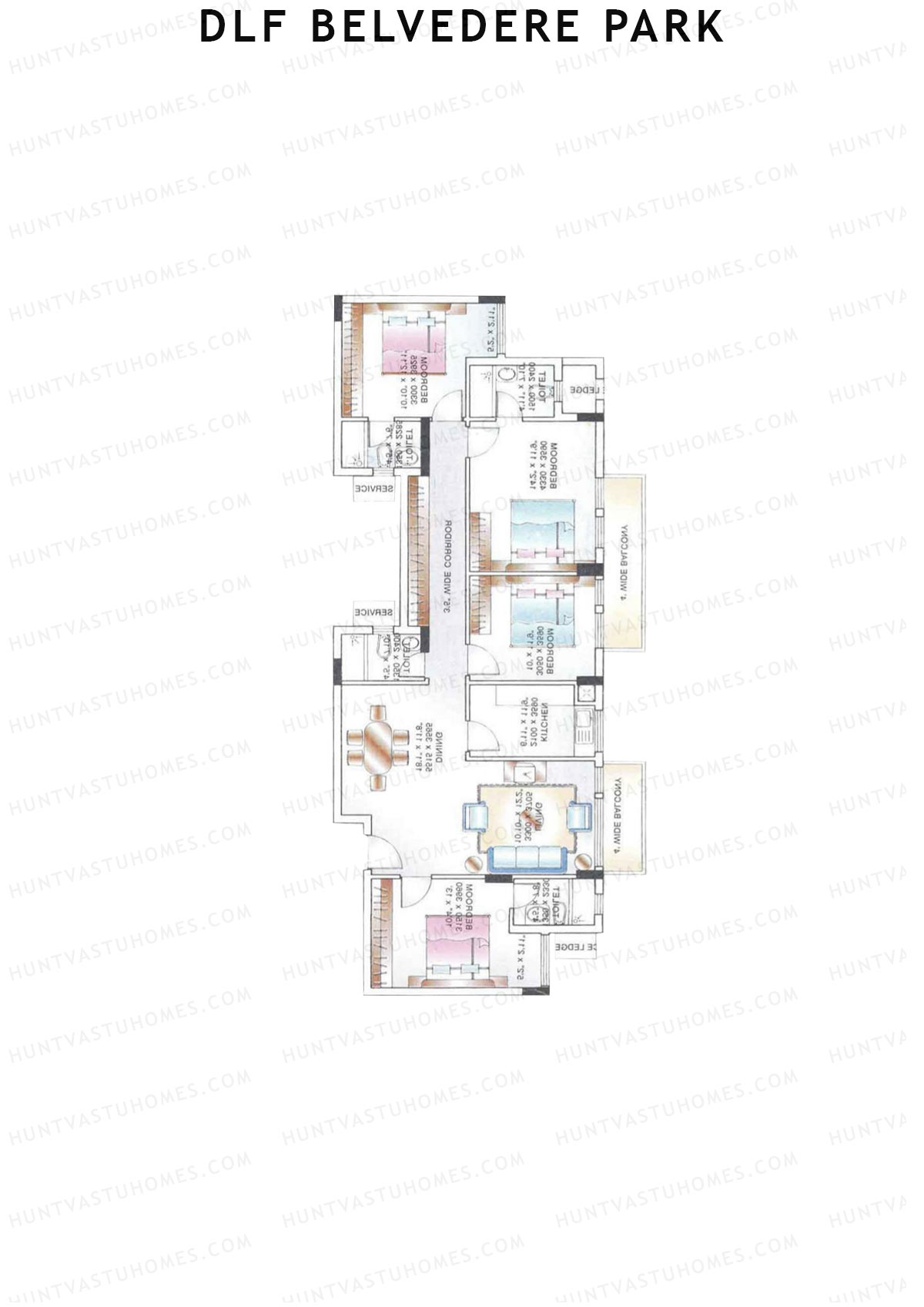DLF Belvedere Park Block A Unit 6 Floor Plan