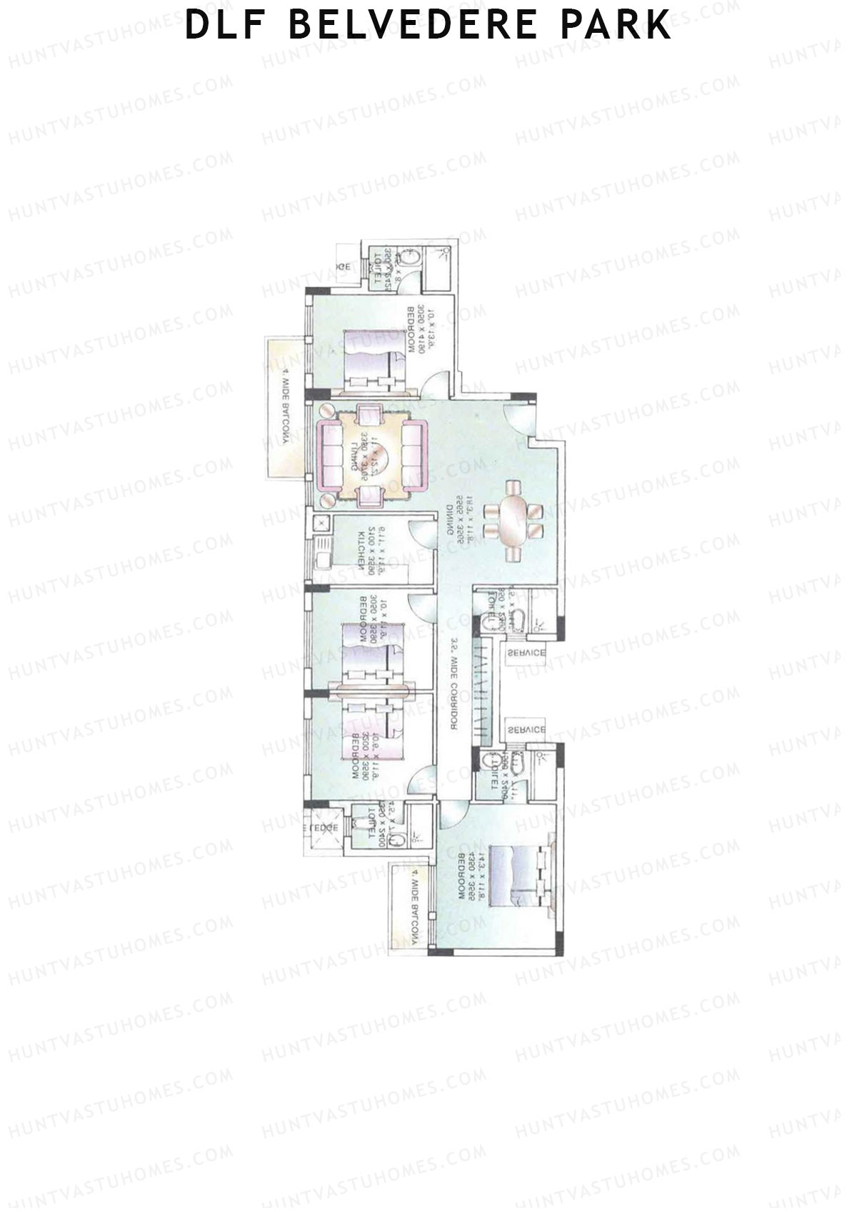 DLF Belvedere Park Block B Unit 2 Floor Plan
