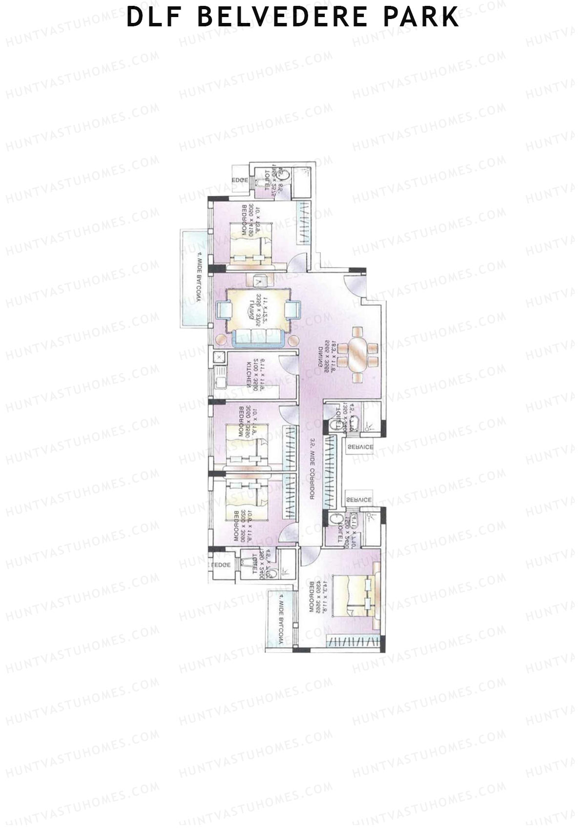 DLF Belvedere Park Block D Unit 2 Floor Plan