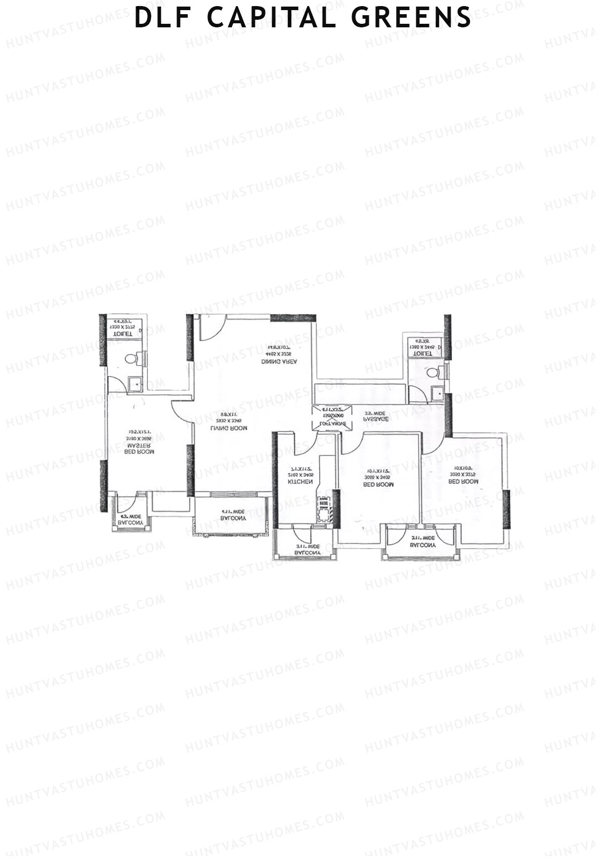 Dlf Capital Greens Tower C Unit 5 Floor Plan