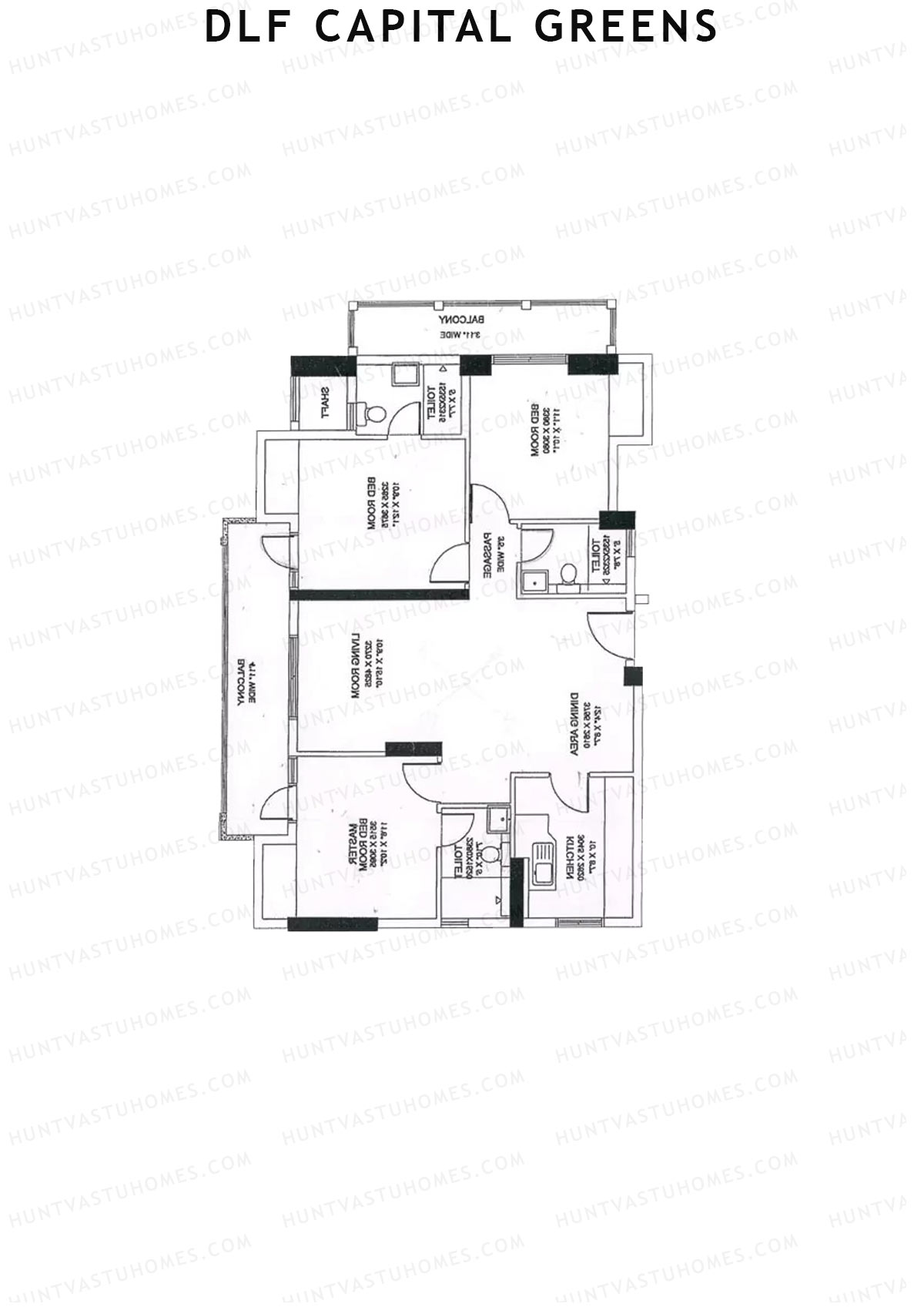 Dlf Capital Greens Tower F Unit 4 Floor Plan