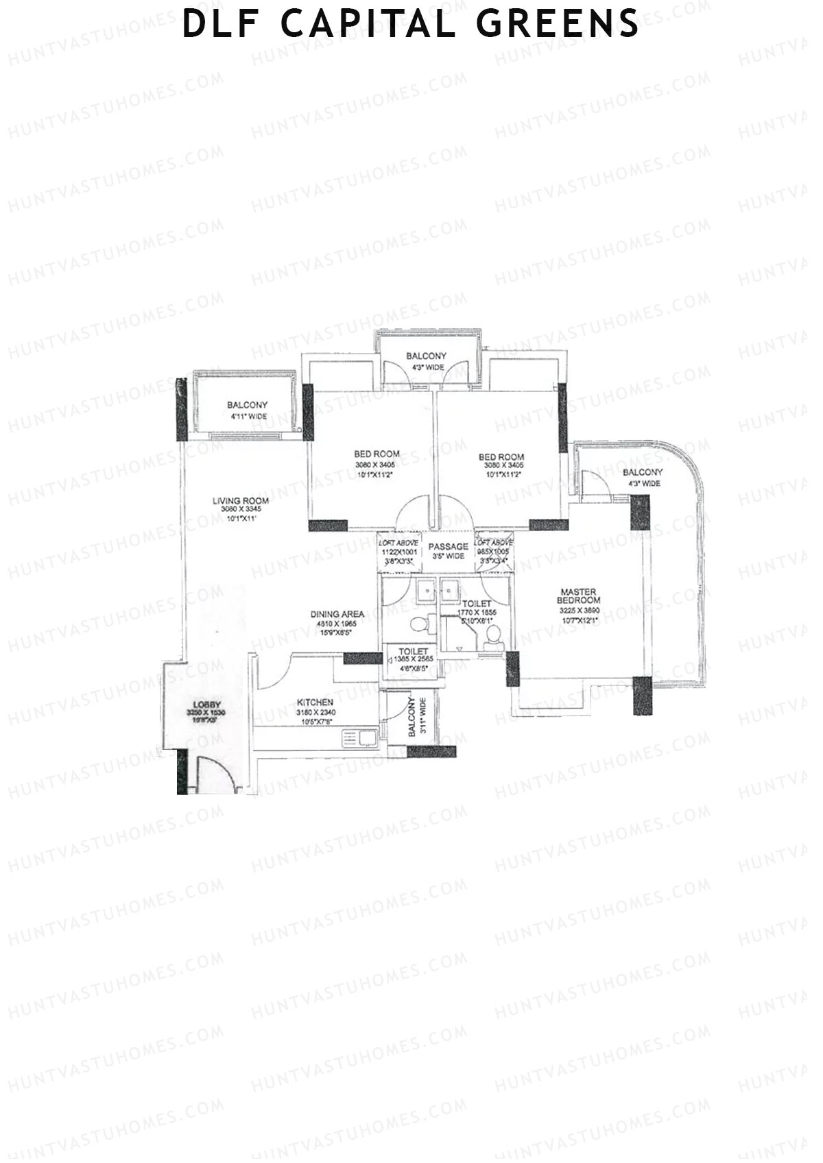 Dlf Capital Greens Tower G Unit 6 Floor Plan