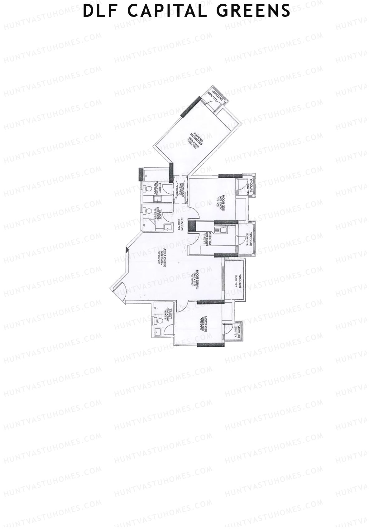 Dlf Capital Greens Tower J Unit 5 Floor Plan
