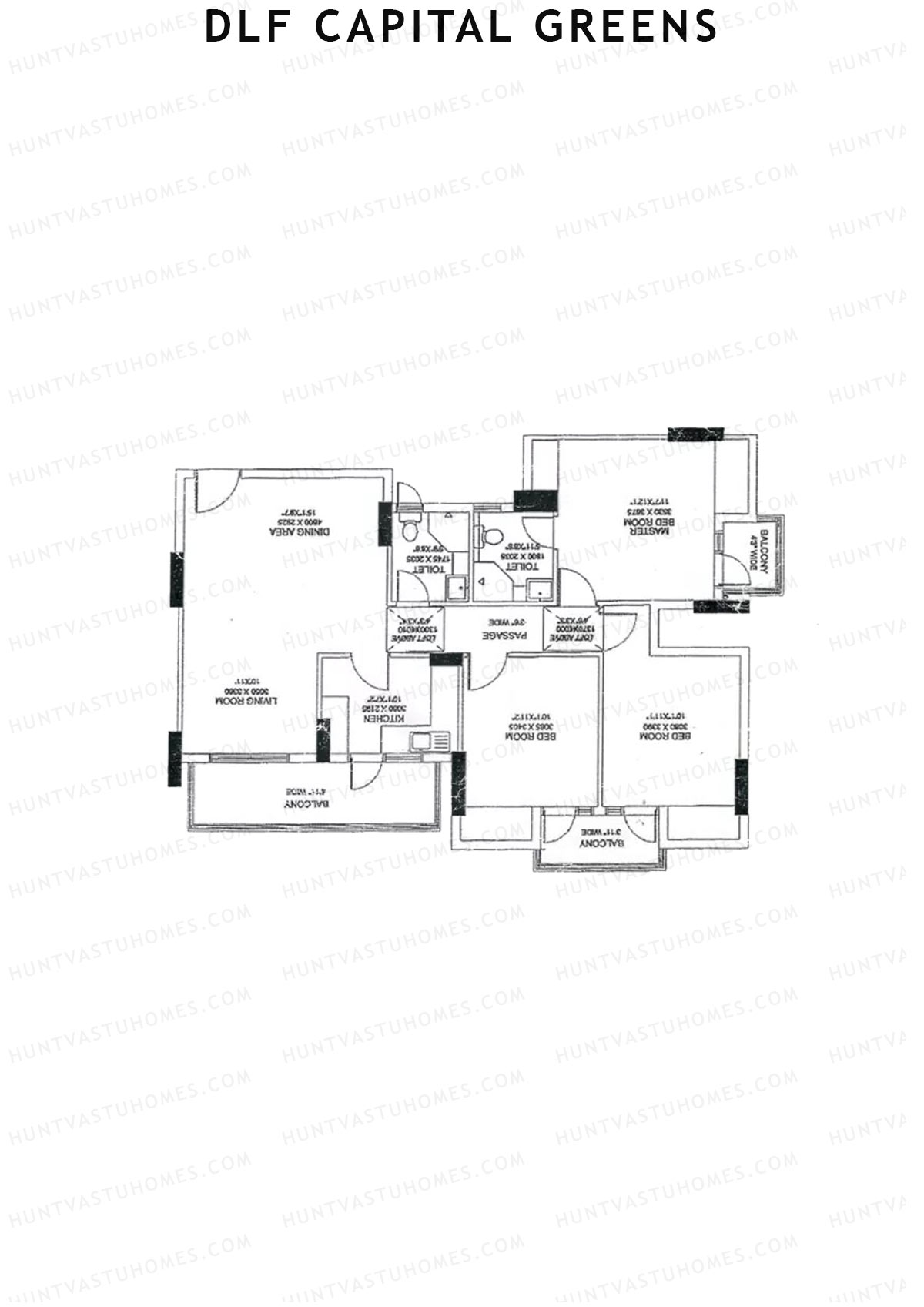 Dlf Capital Greens Tower K Unit 4 Floor Plan