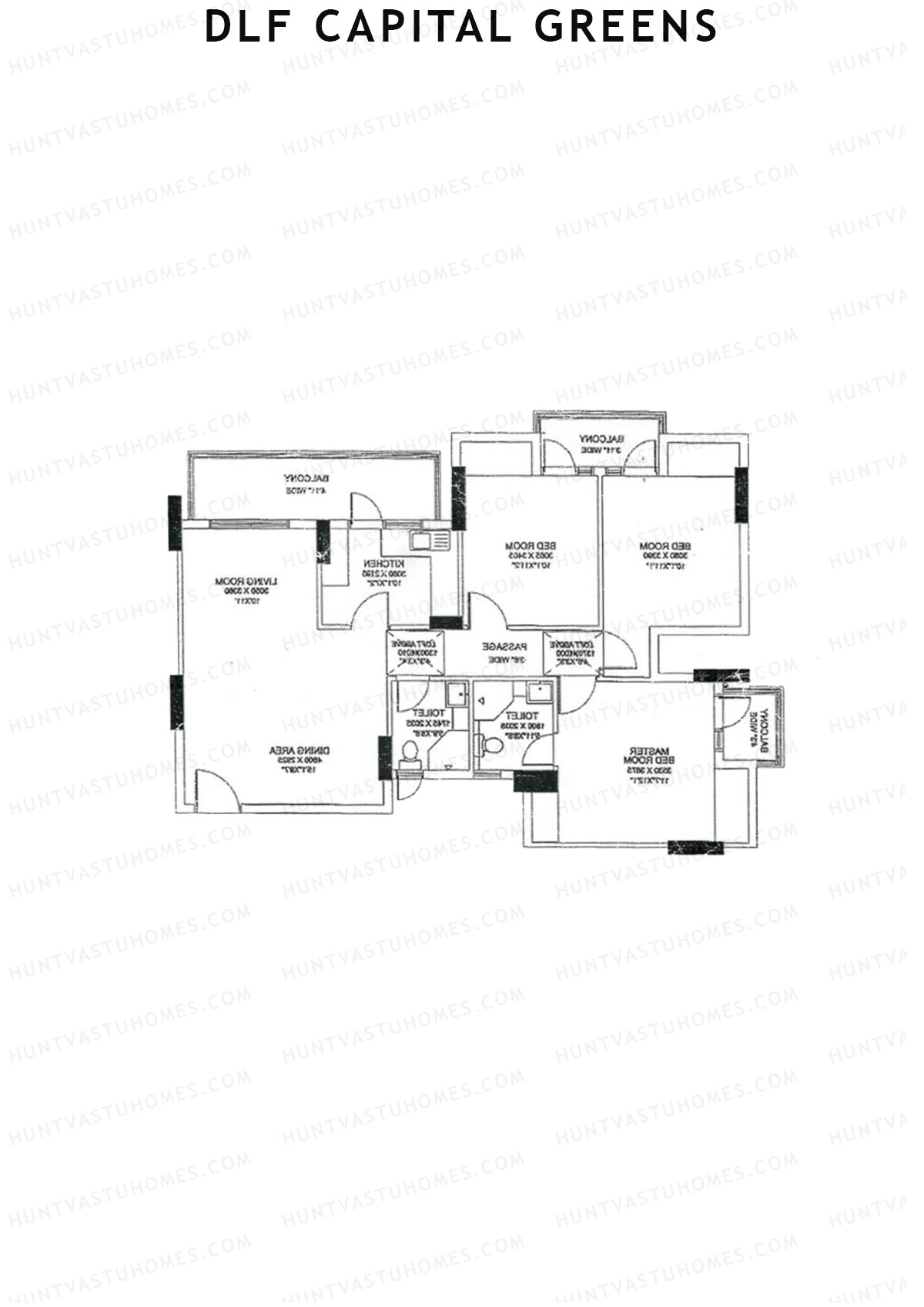 Dlf Capital Greens Tower K Unit 5 Floor Plan