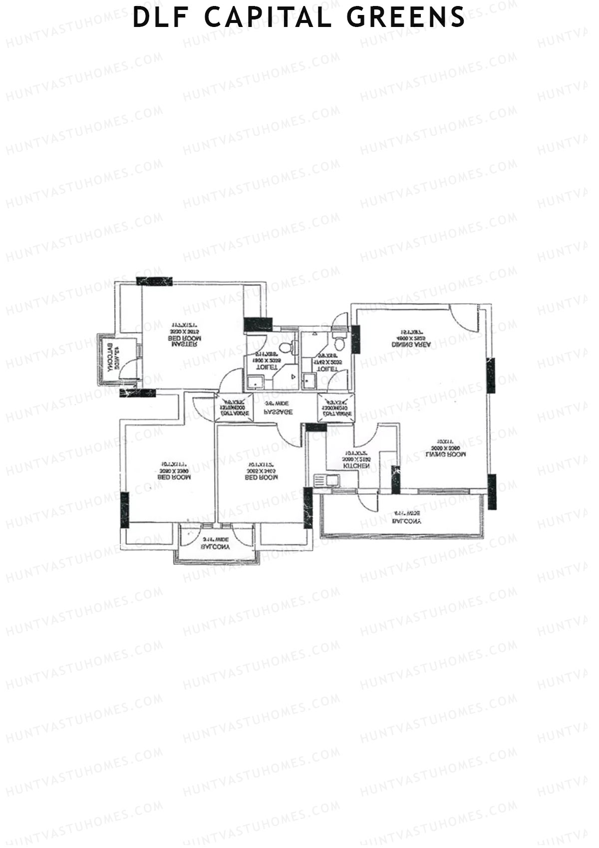 Dlf Capital Greens Tower L Unit 4 Floor Plan