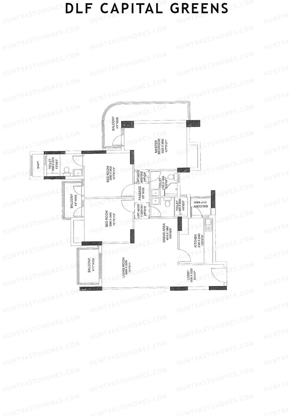 Dlf Capital Greens Tower L Unit 6 Floor Plan