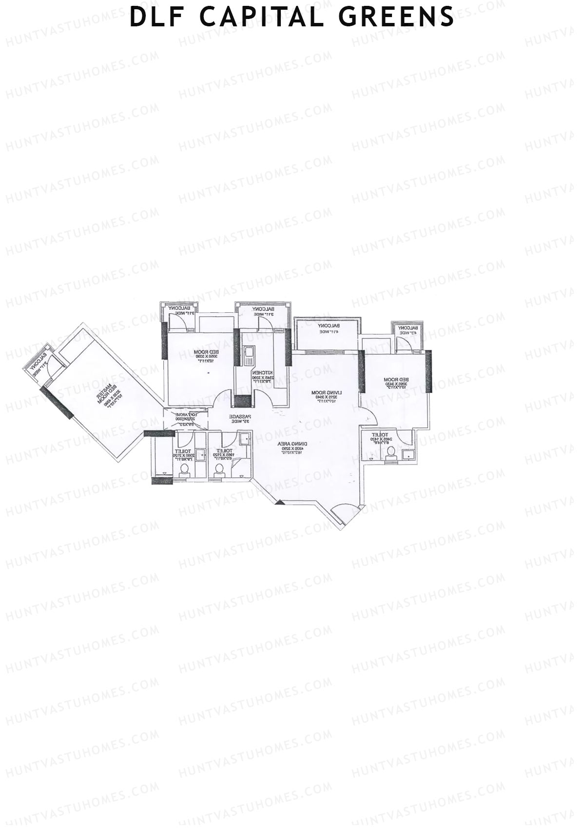 Dlf Capital Greens Tower M Unit 5 Floor Plan