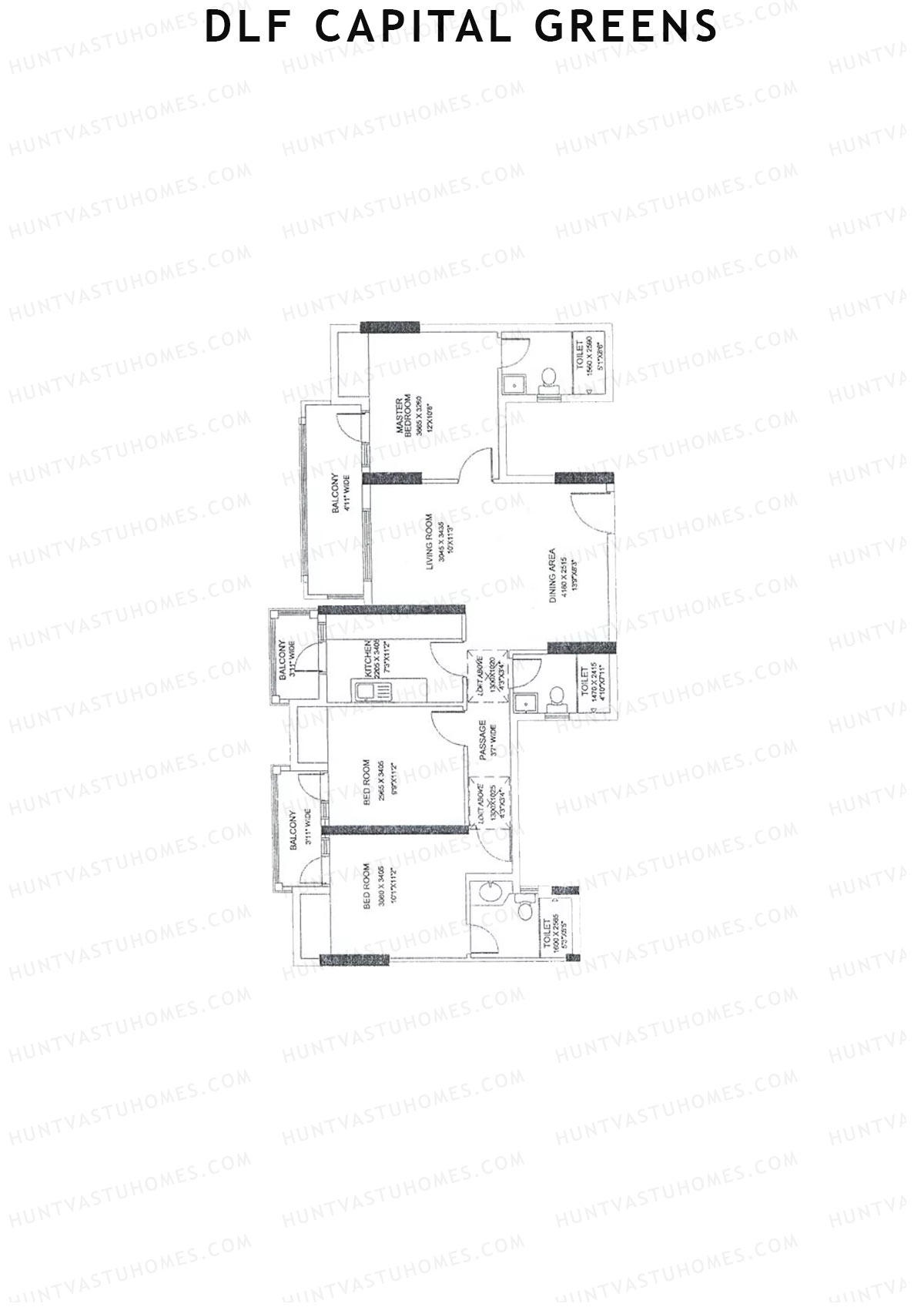Dlf Capital Greens Tower V Unit 5 Floor Plan