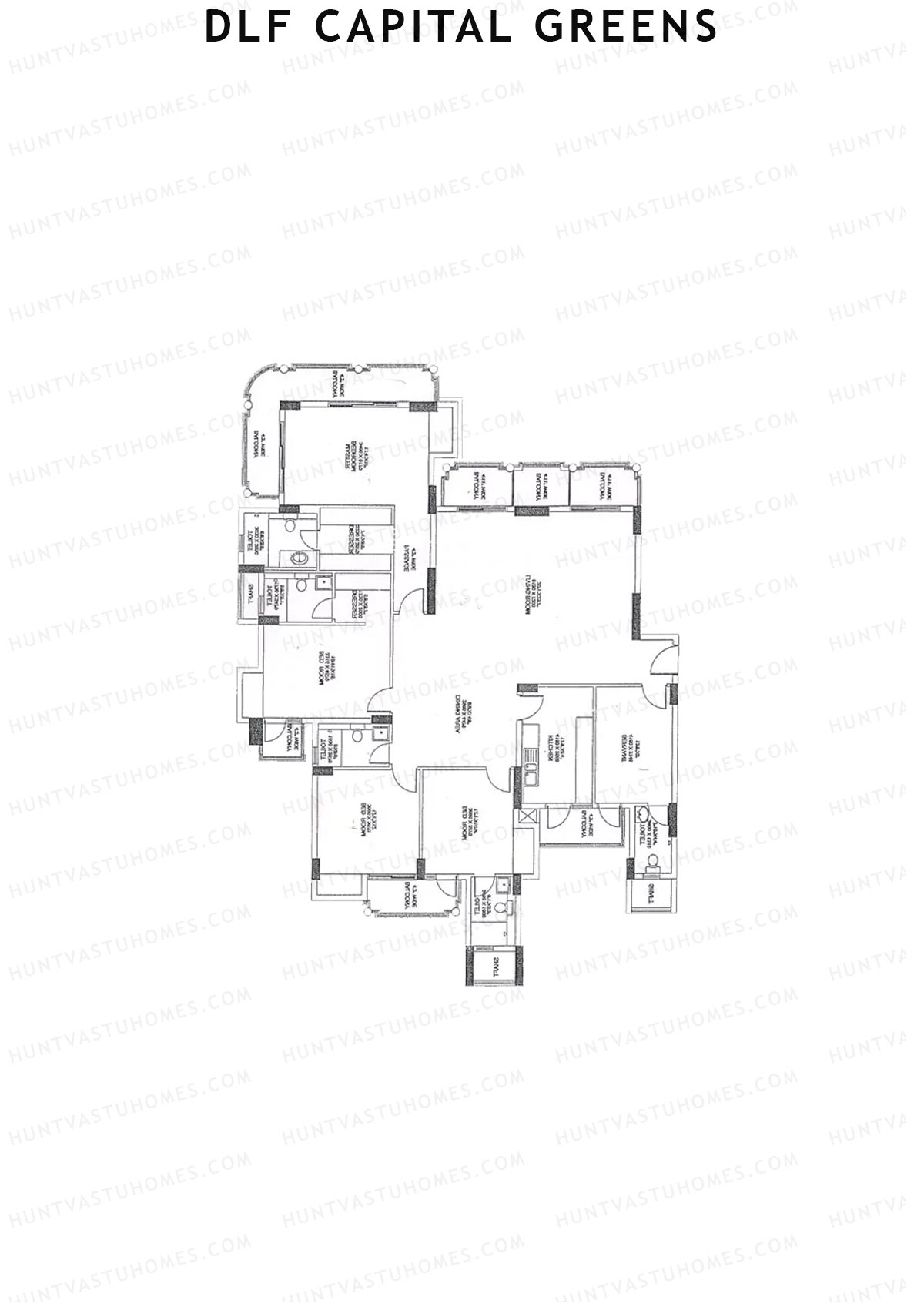 Dlf Capital Greens Tower X Unit 2 Floor Plan