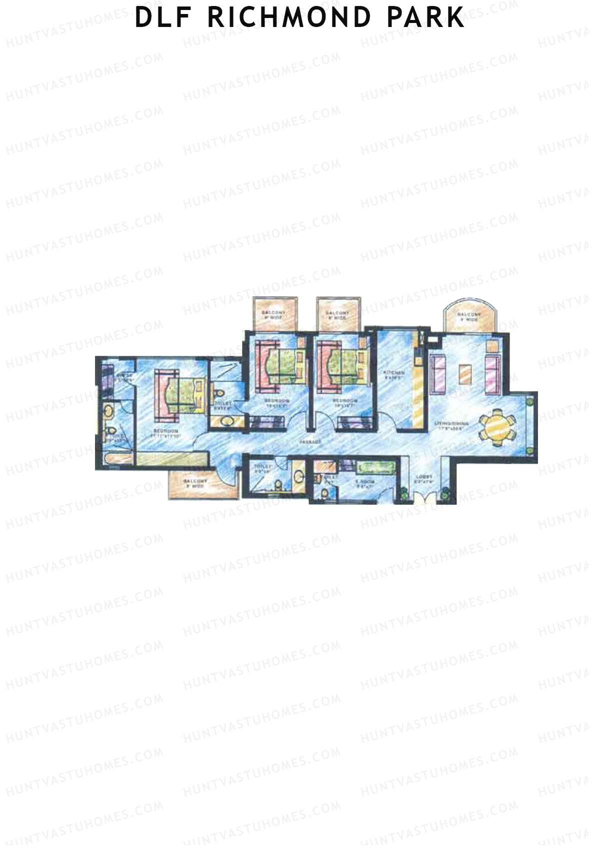 DLF Richmond Park Block F Unit 6 Floor Plan