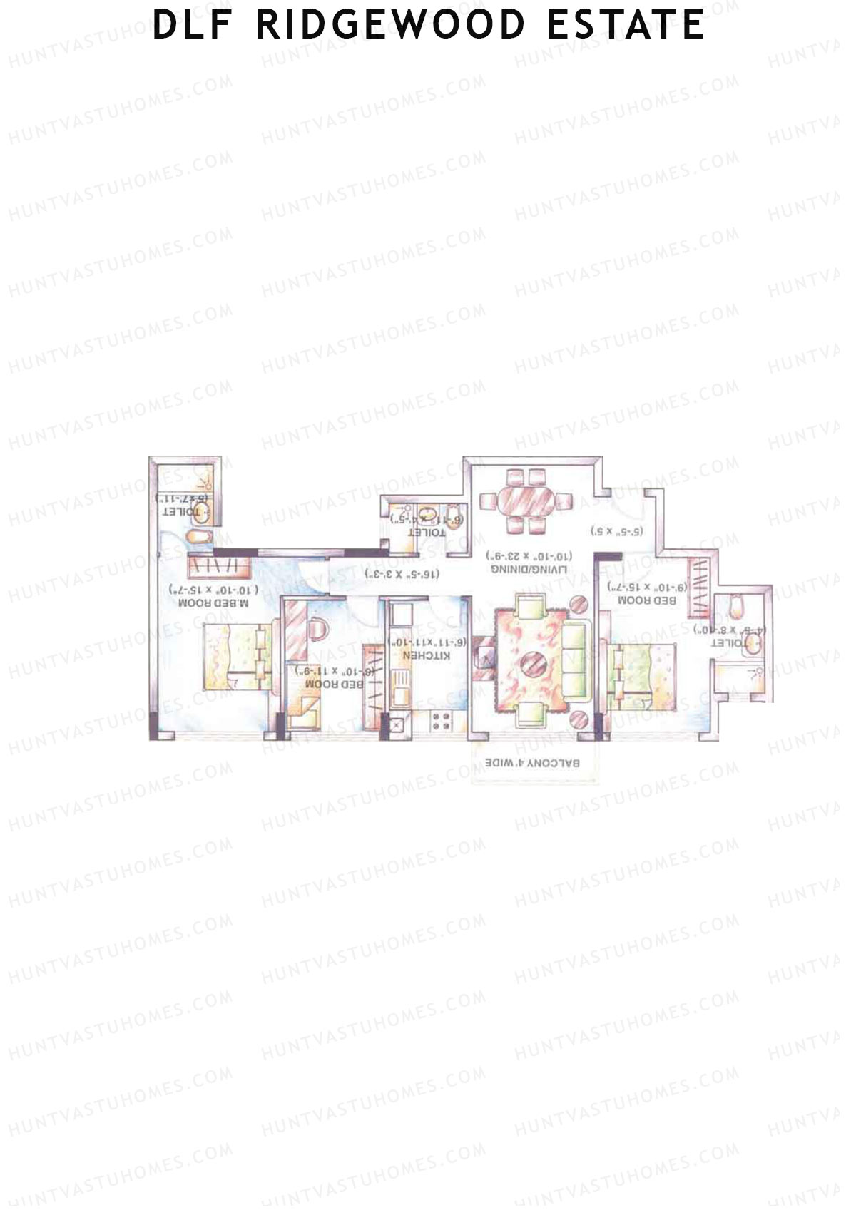 DLF Ridgewood Estate Tower A Unit 6 Floor Plan