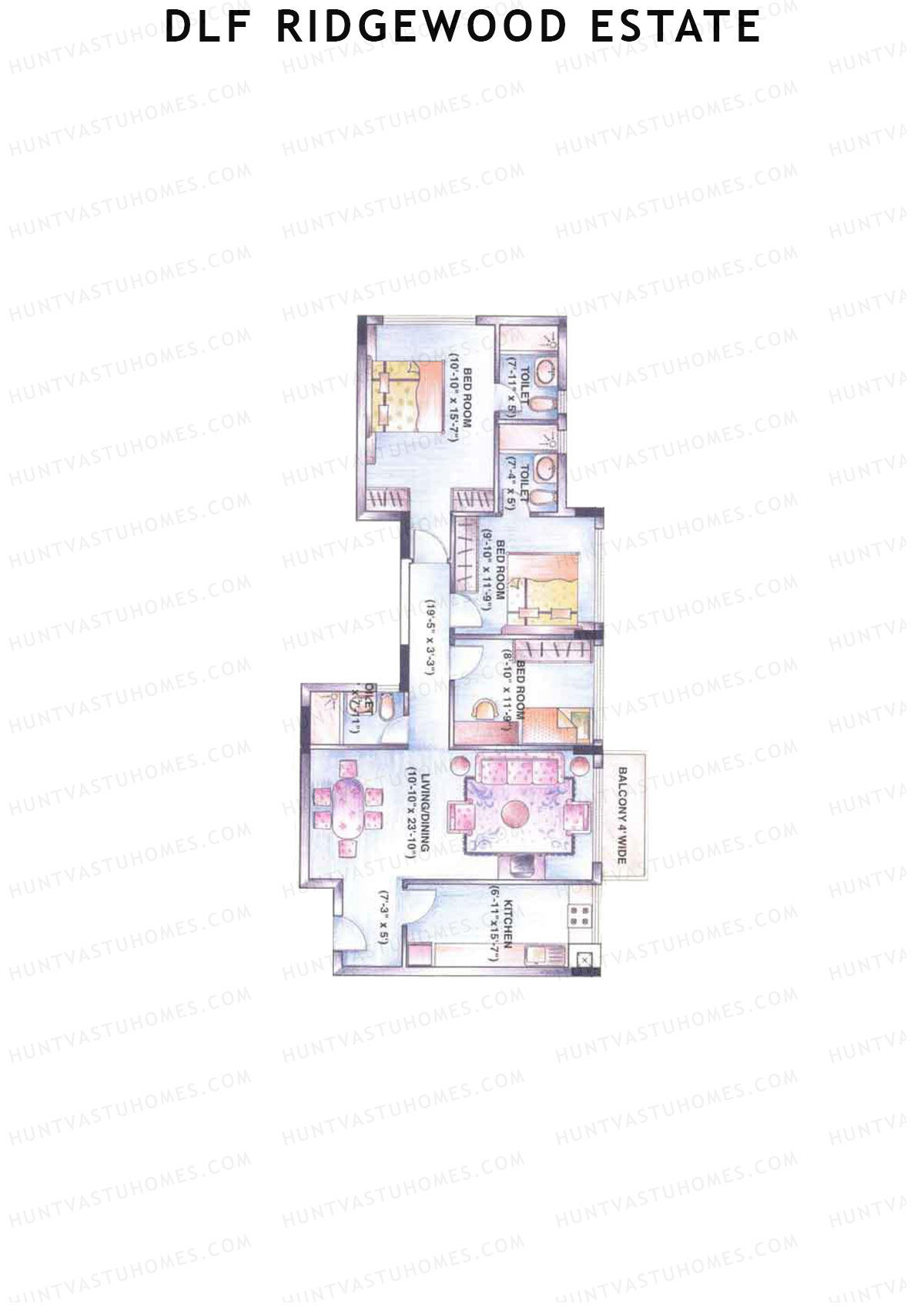 DLF Ridgewood Estate Tower A Unit 9 Floor Plan