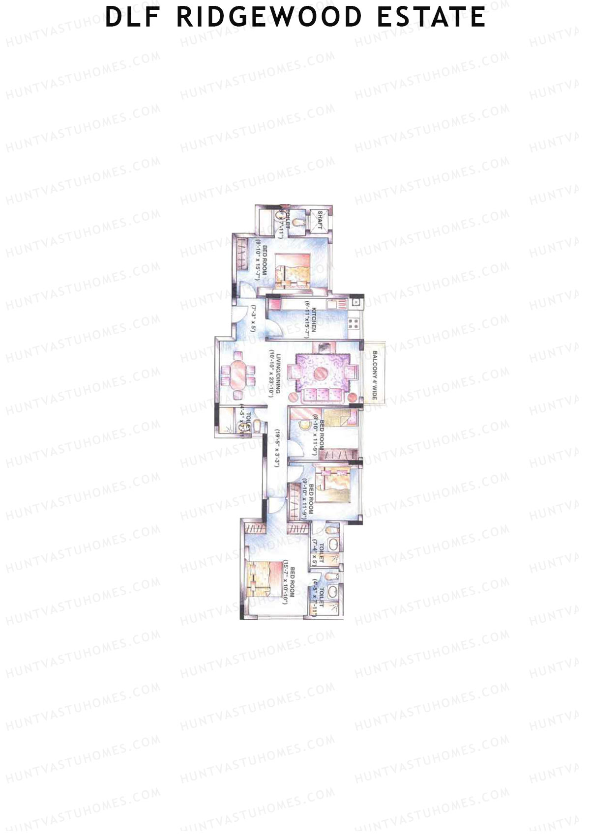 DLF Ridgewood Estate Tower B Unit 10 Floor Plan