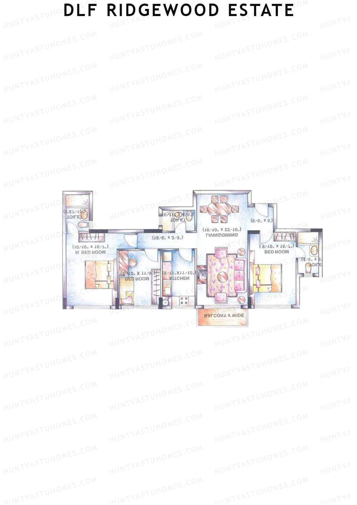DLF Ridgewood Estate Tower B Unit 12 Floor Plan