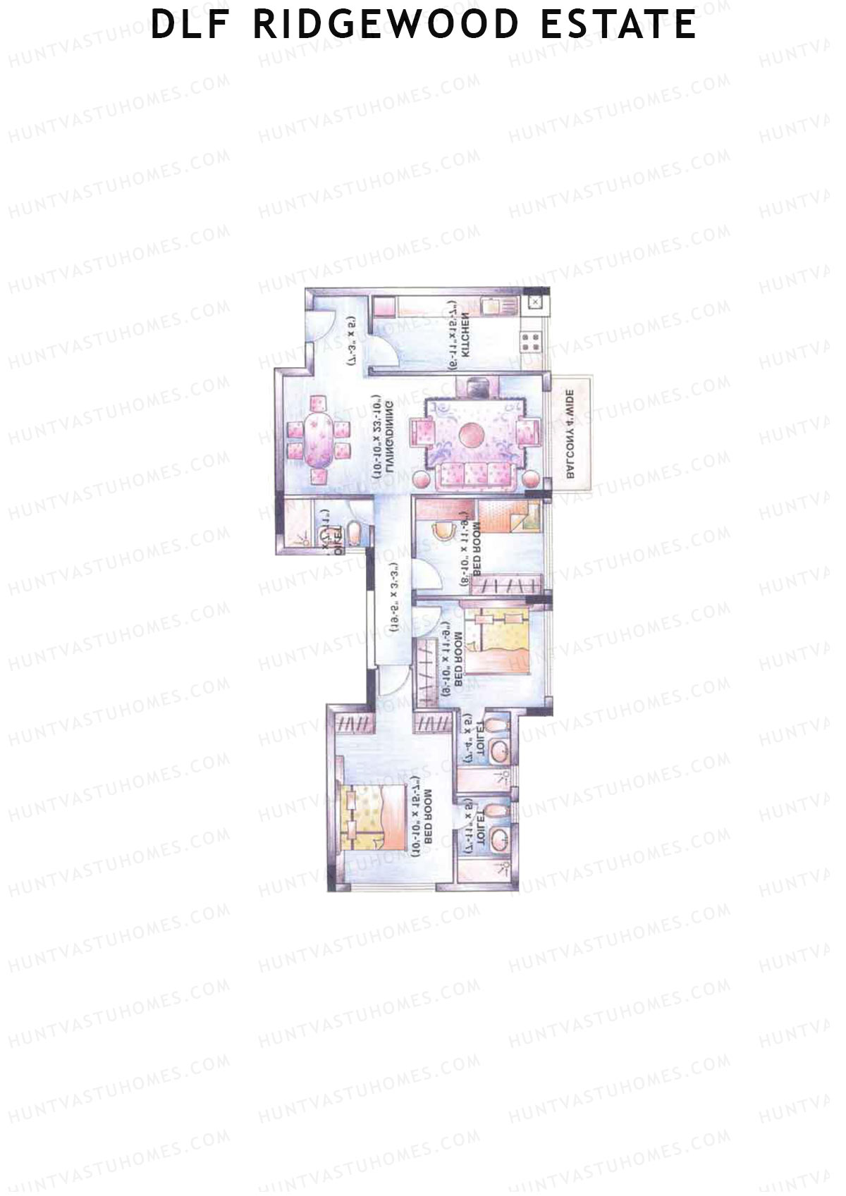 DLF Ridgewood Estate Tower B Unit 2 Floor Plan