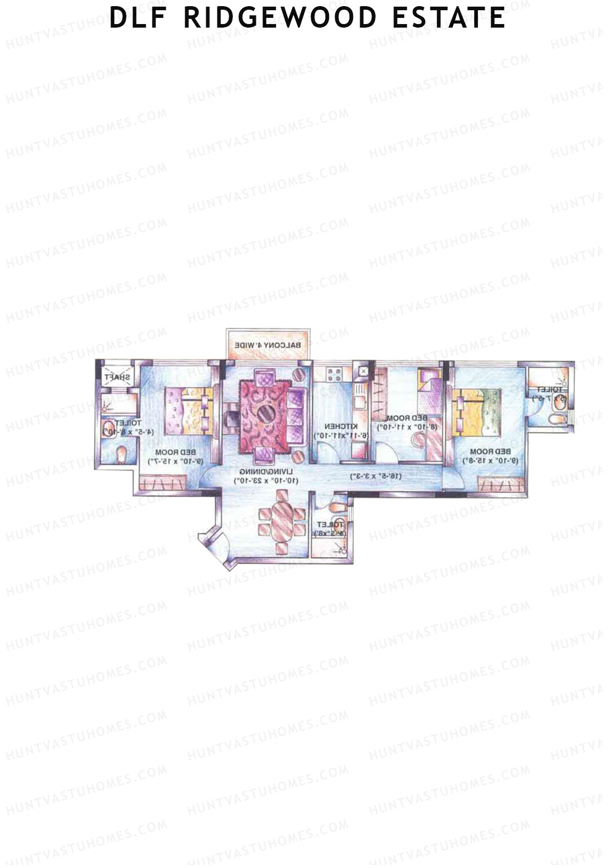 DLF Ridgewood Estate Tower B Unit 4 Floor Plan