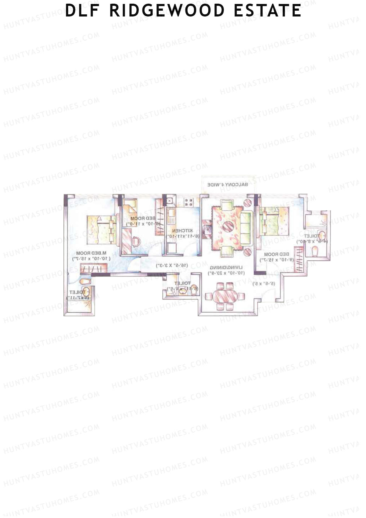 DLF Ridgewood Estate Tower B Unit 5 Floor Plan