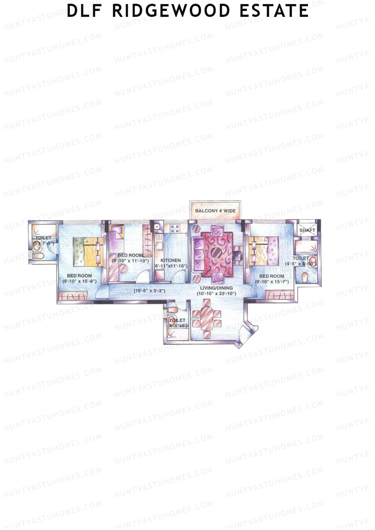 DLF Ridgewood Estate Tower B Unit 7 Floor Plan