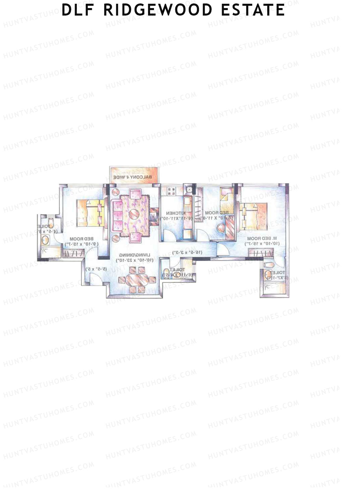 DLF Ridgewood Estate Tower C Unit 12 Floor Plan