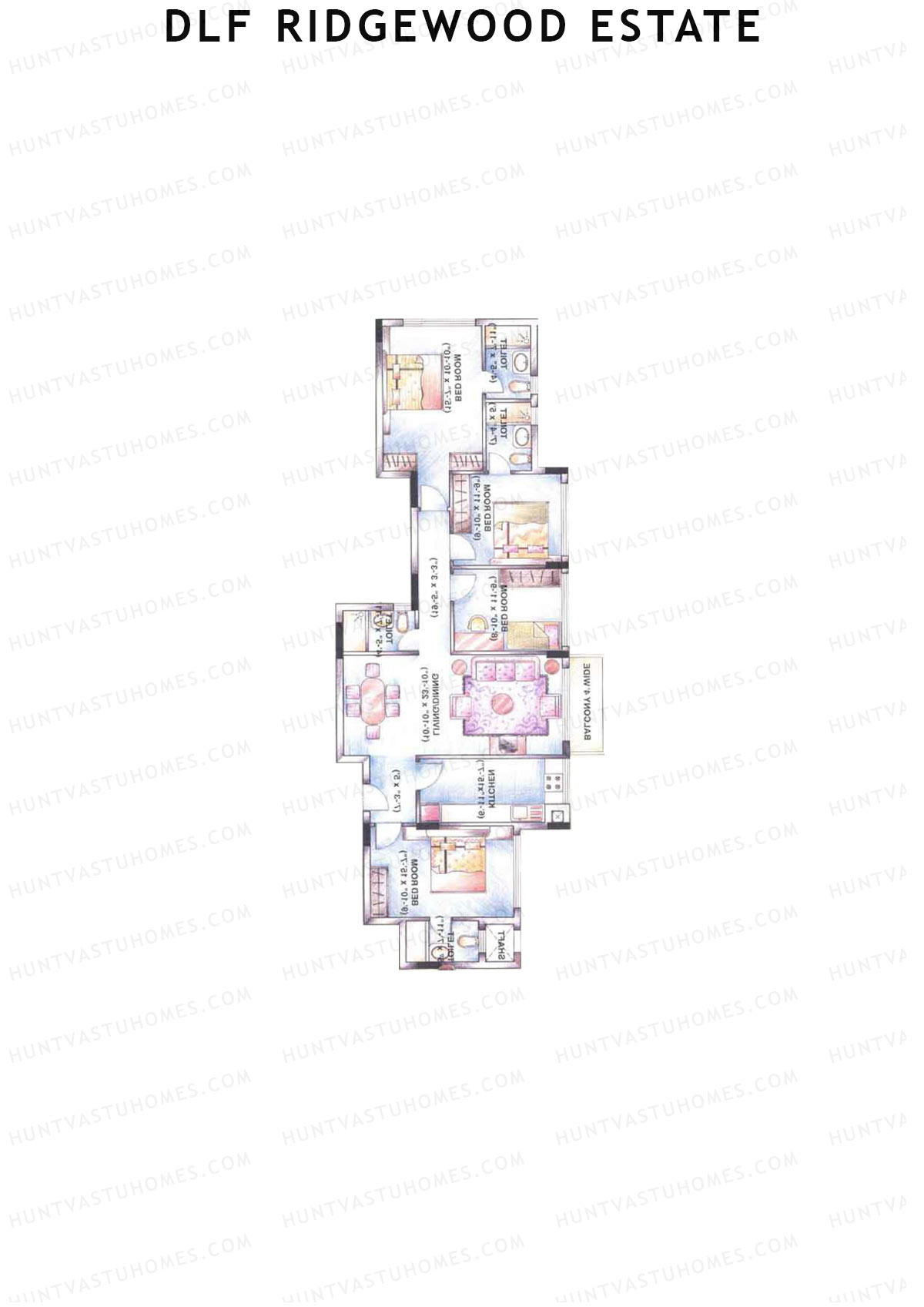 DLF Ridgewood Estate Tower C Unit 1 Floor Plan