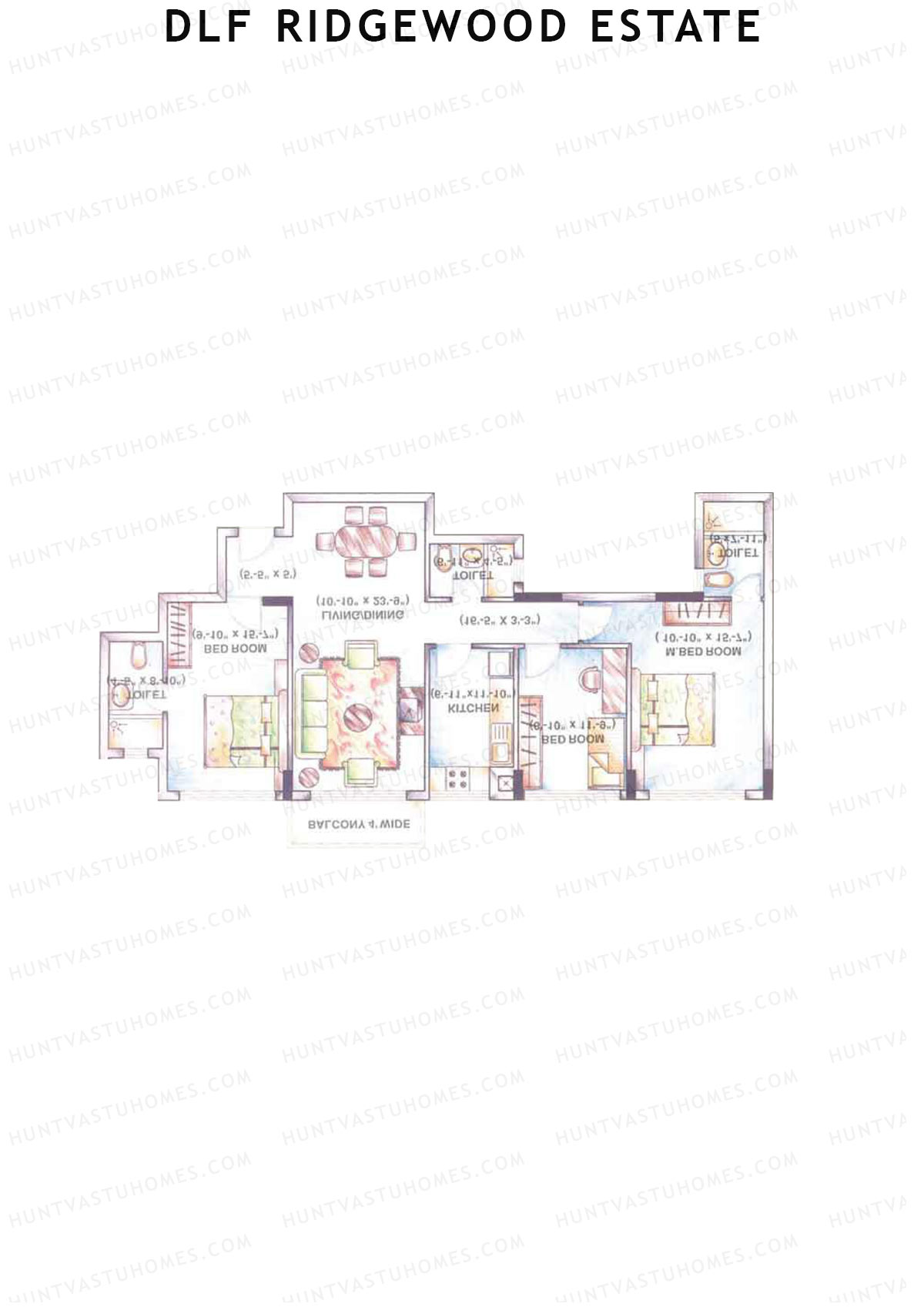 DLF Ridgewood Estate Tower C Unit 5 Floor Plan