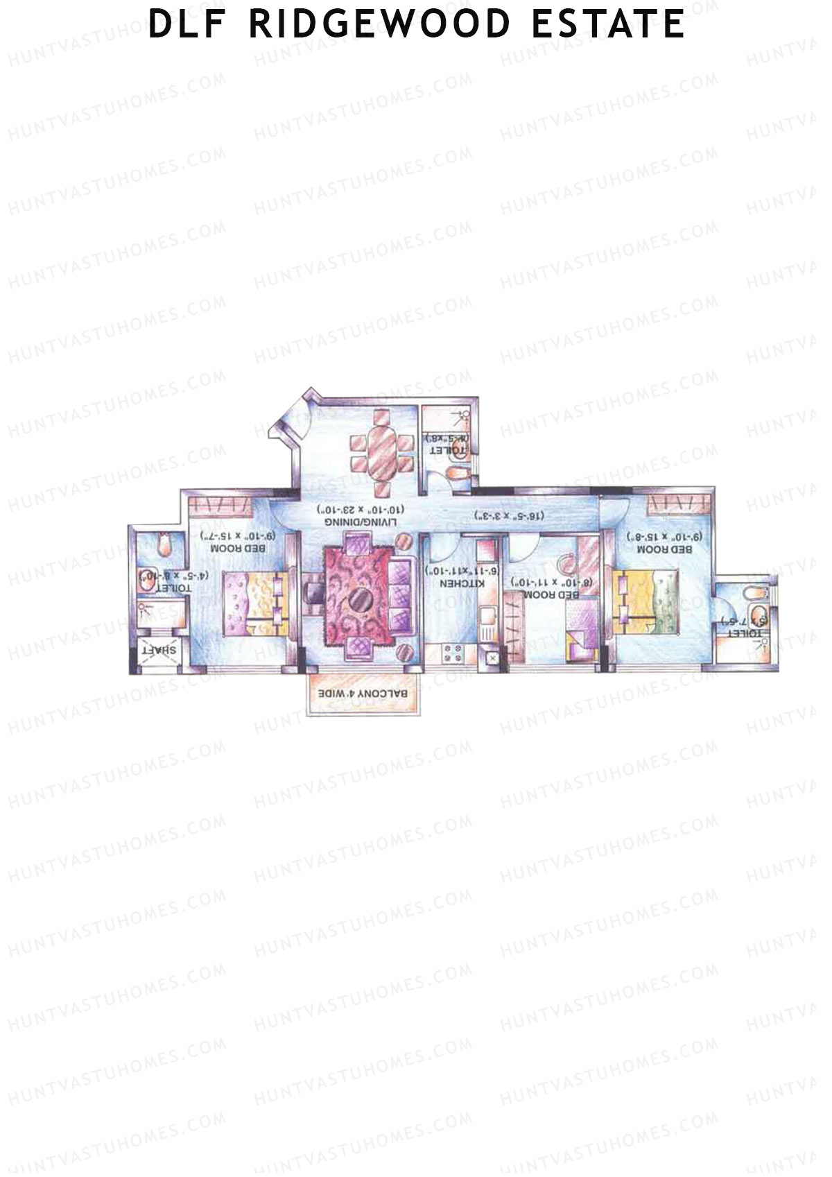 DLF Ridgewood Estate Tower D Unit 7 Floor Plan