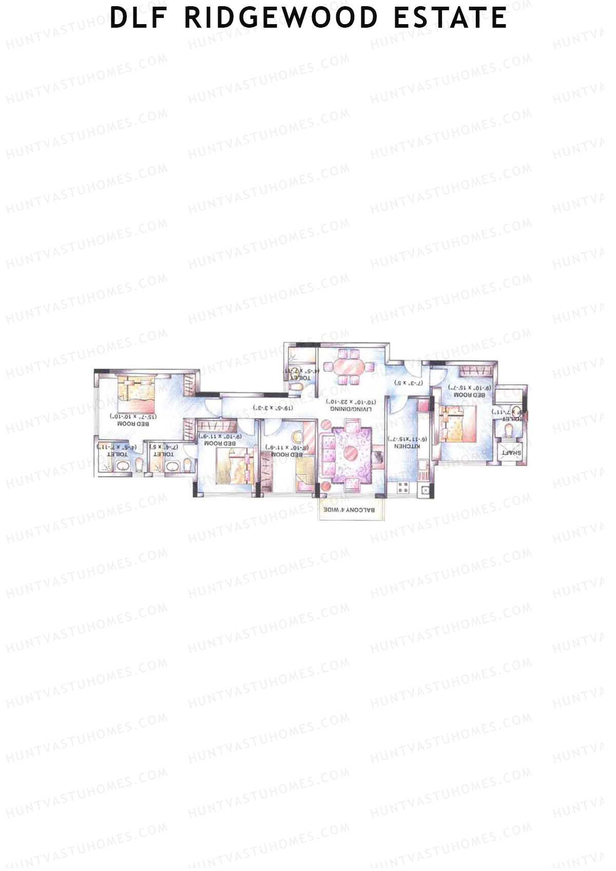 DLF Ridgewood Estate Tower E Unit 10 Floor Plan