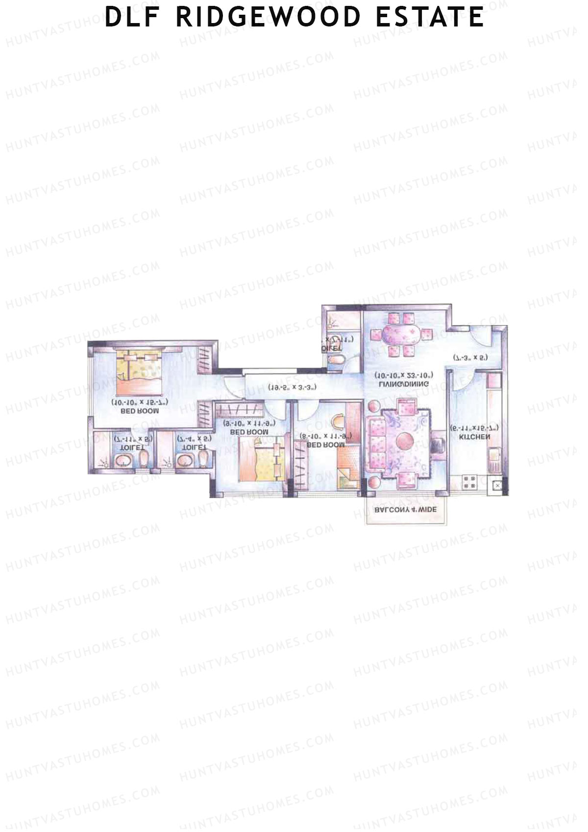 DLF Ridgewood Estate Tower E Unit 2 Floor Plan
