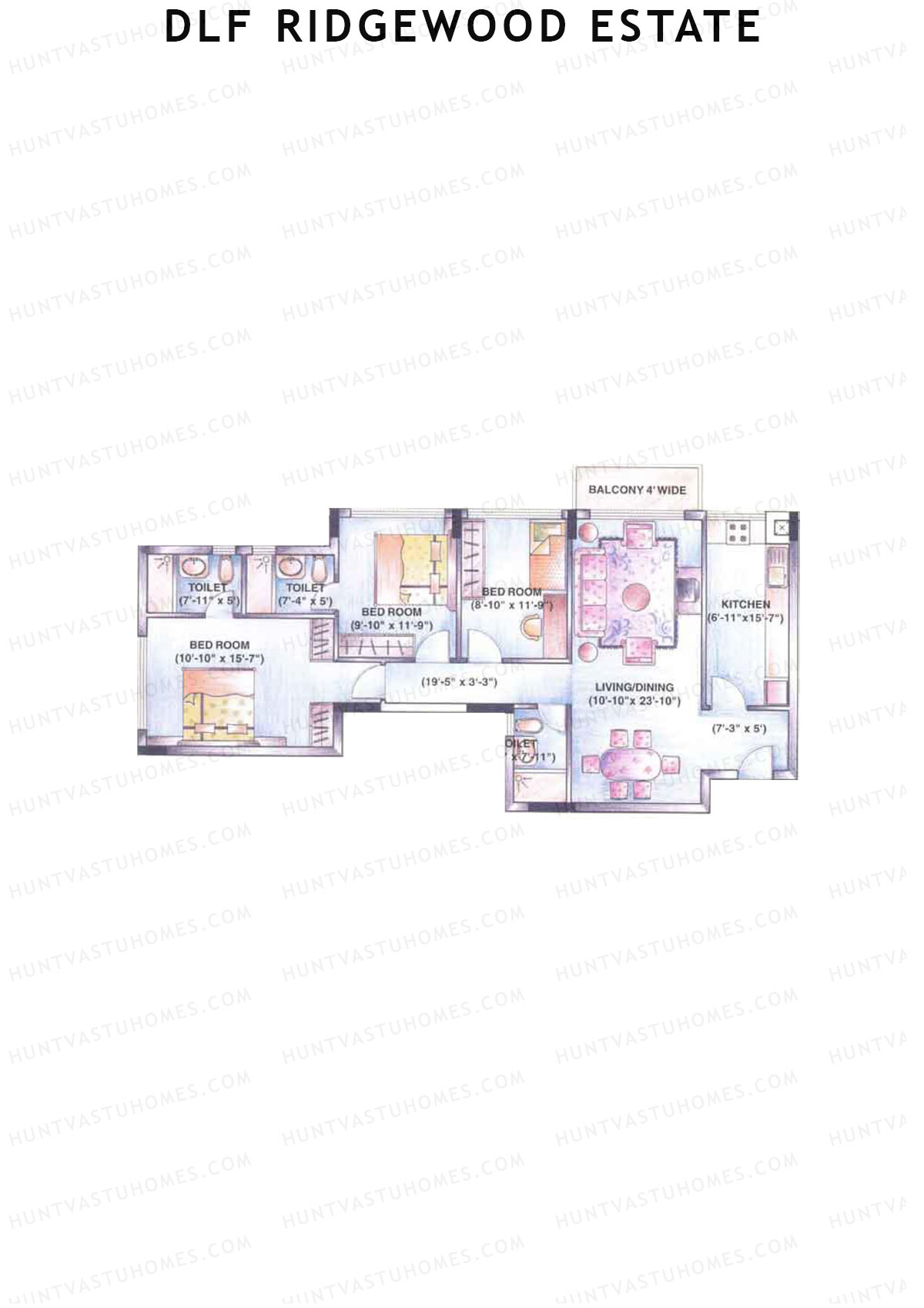 DLF Ridgewood Estate Tower E Unit 9 Floor Plan