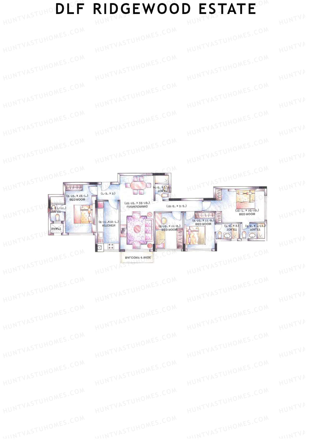 DLF Ridgewood Estate Tower F Unit 1 Floor Plan